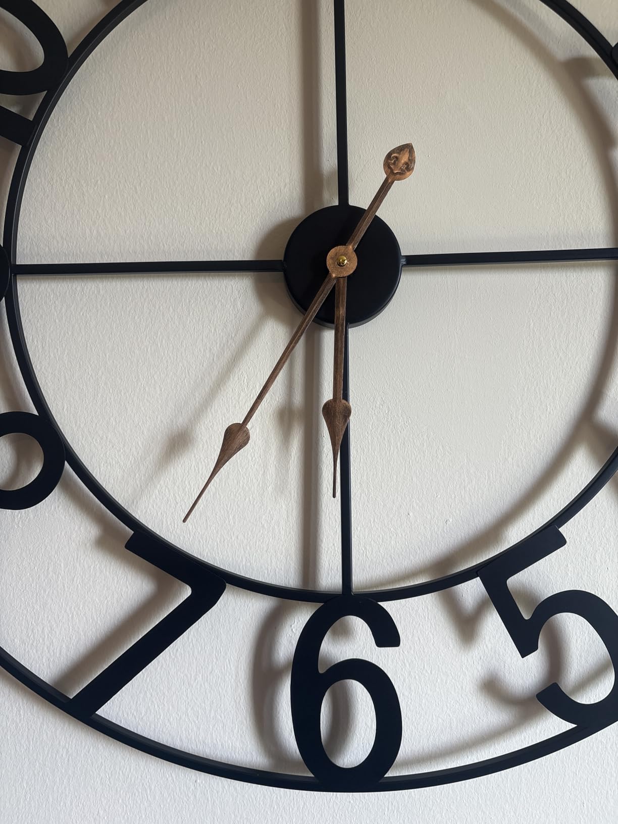 Sorbus Large Wall Clock, Metal Frame, Battery Powered (32 Inch, Black) customer photo 1