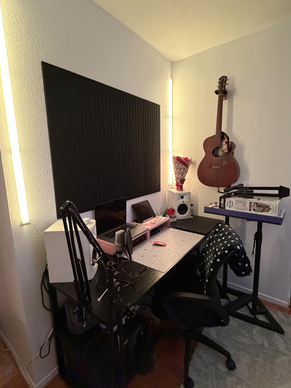 OSCHF 71-Inch Extra Long Desk with Storage Shelf, Warm White customer photo 1