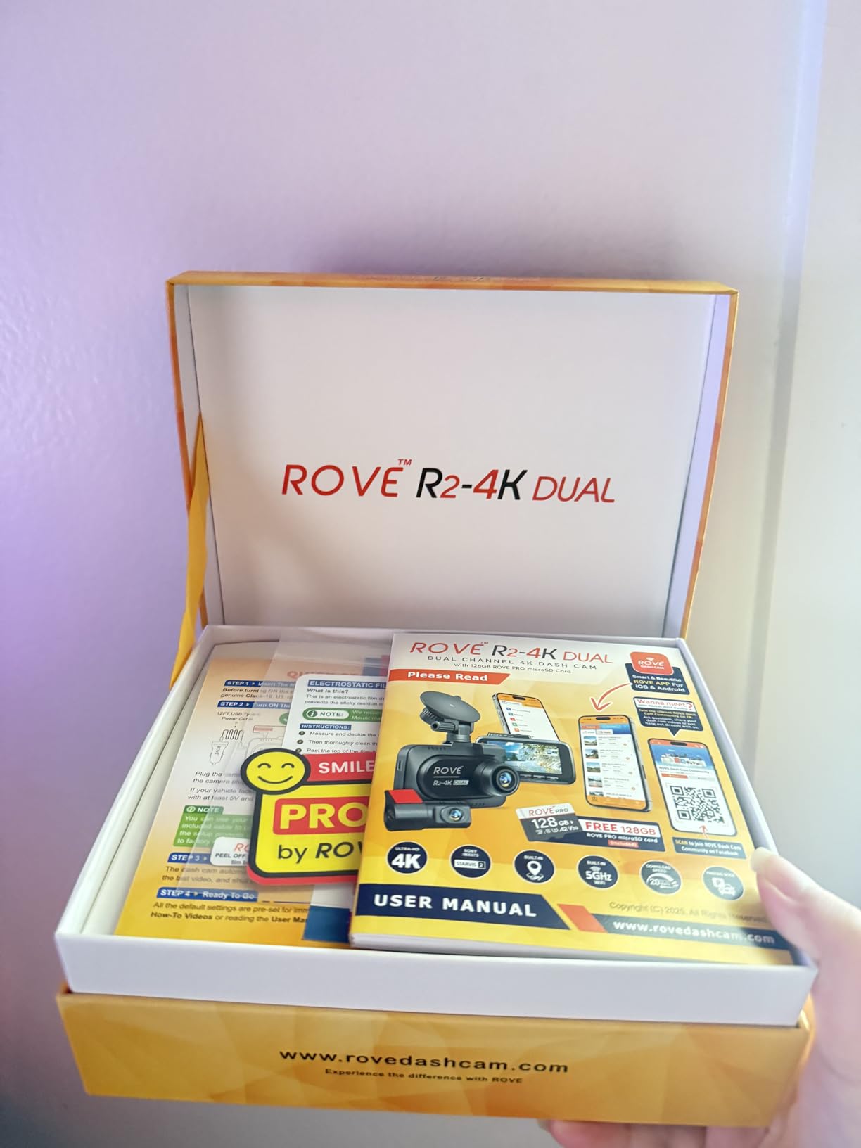 ROVE R2-4K Dual Dash Cam Front and Rear, STARVIS 2 Sensor, Free 128GB Card customer photo 2