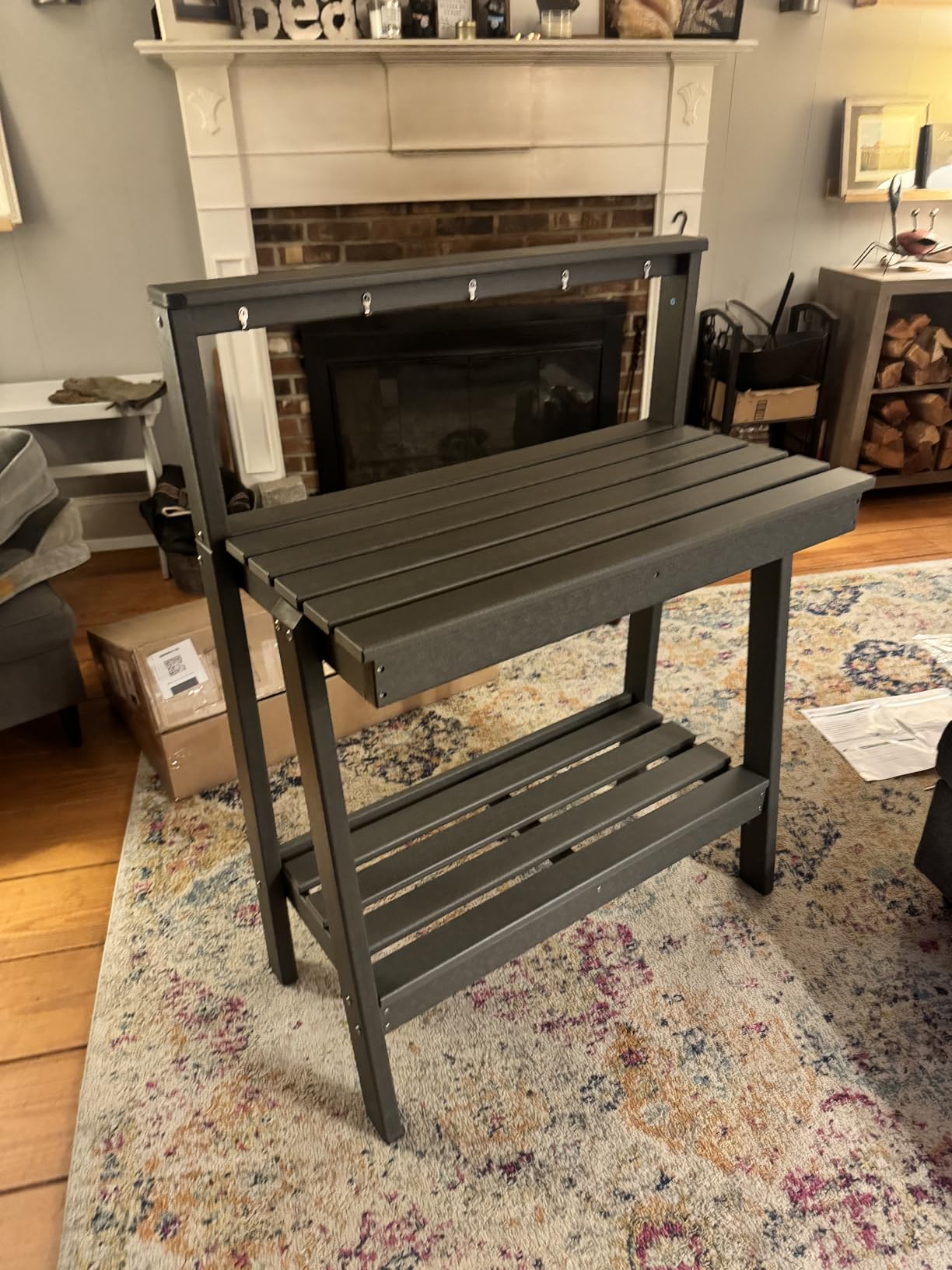 SERWALL Outdoor Potting Bench with Removable Sink,Gardening Table,Grey customer photo 1