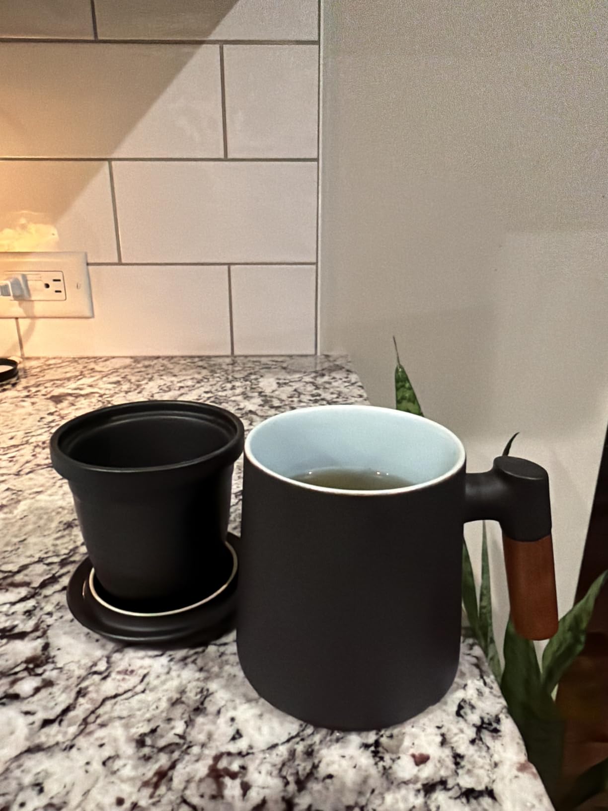ZENS Tea Mug with Infuser and Lid for Loose Tea Steeper, 14.5oz Blue customer photo 2
