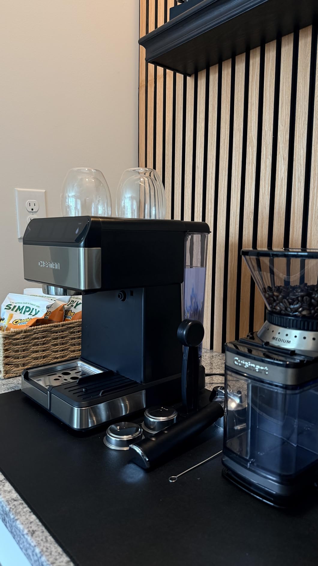 Chefman CaféMaster Pro Espresso Machine, Brew Single or Double Shots, Coffee Maker with Built-In Milk Frother for Cappuccino & Latte, XL 1.8 Liter Removable Water Reservoir - Stainless Steel customer photo 2