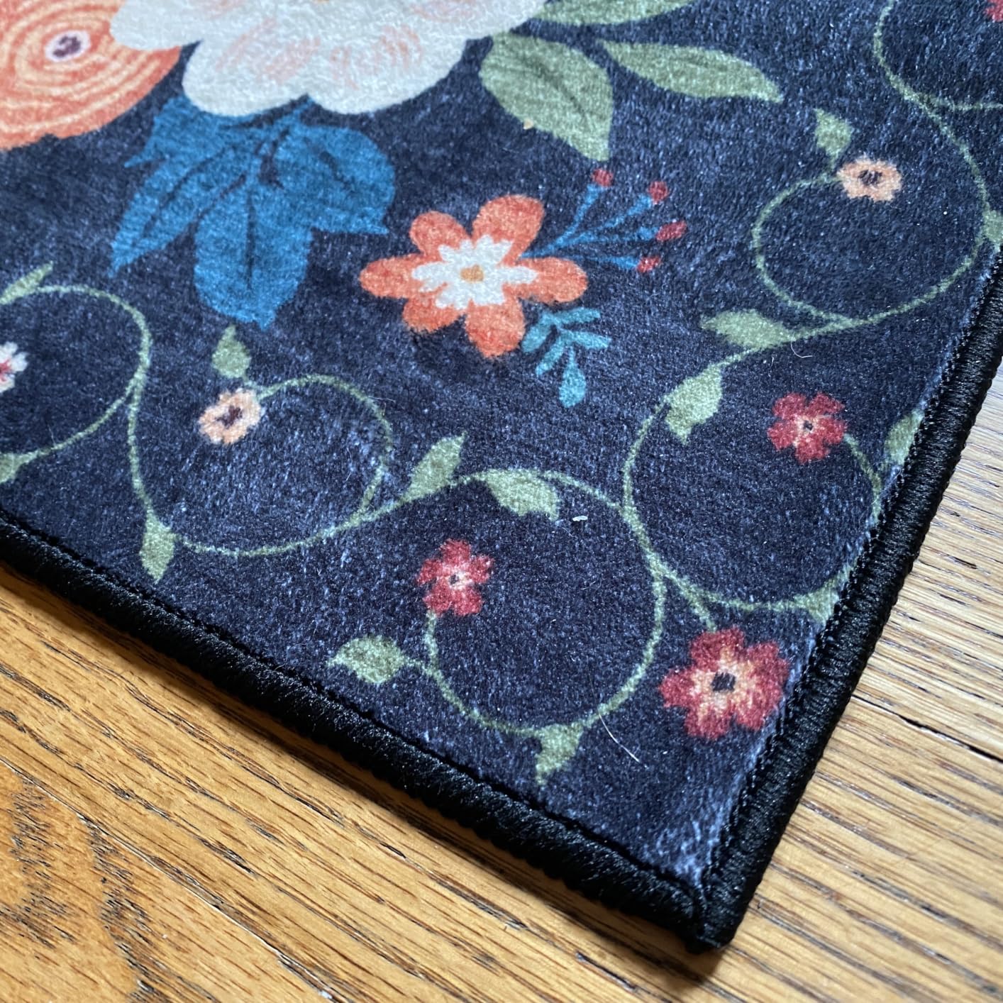 DUKINO 2x6 Runner Rug for Hallway, Washable Runner Rug Non Slip, Black customer photo 1