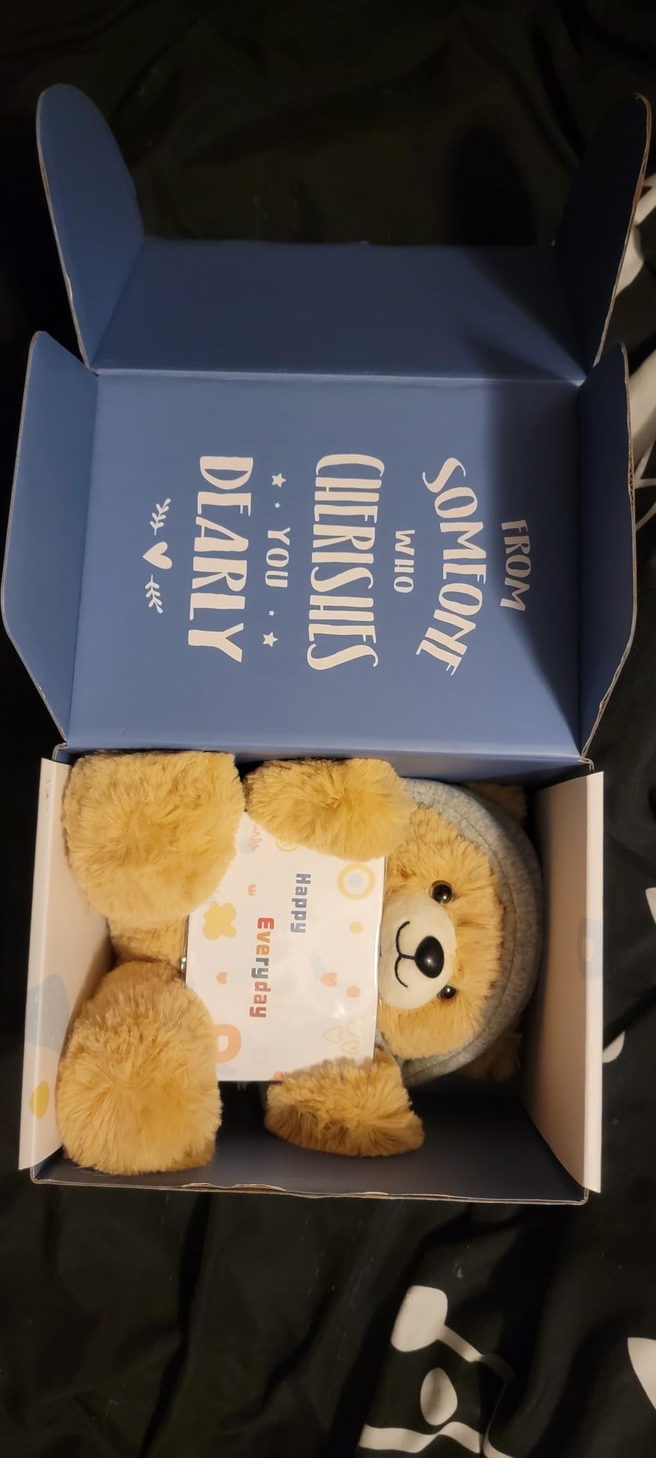 Osacoe Get Well Soon Teddy Bear Stuffed Animal with Gift Box Removable Hoodie for Comfort and Love, for Kids, Women & Men in Tough Time, Get Well Soon Gifts Basket with Beautiful Greeting Card customer photo 1