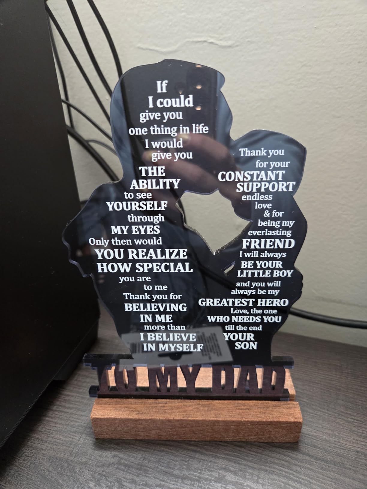 Sentimental Gifts for Aunt Birthday from Niece, Meaningful Present Ideas for Auntie, Best Aunt Ever Gifts for Mothers Day,Valentines Day, Christmas, Acrylic Decor Sign for Home Bedroom Office Desk customer photo 2