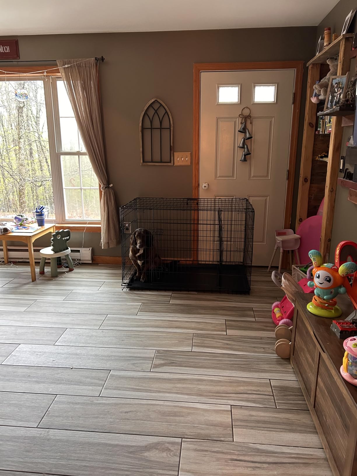 Yaheetech 36in Double Door Metal Dog Crate w/Divider for Puppy Indoor Use customer photo 1