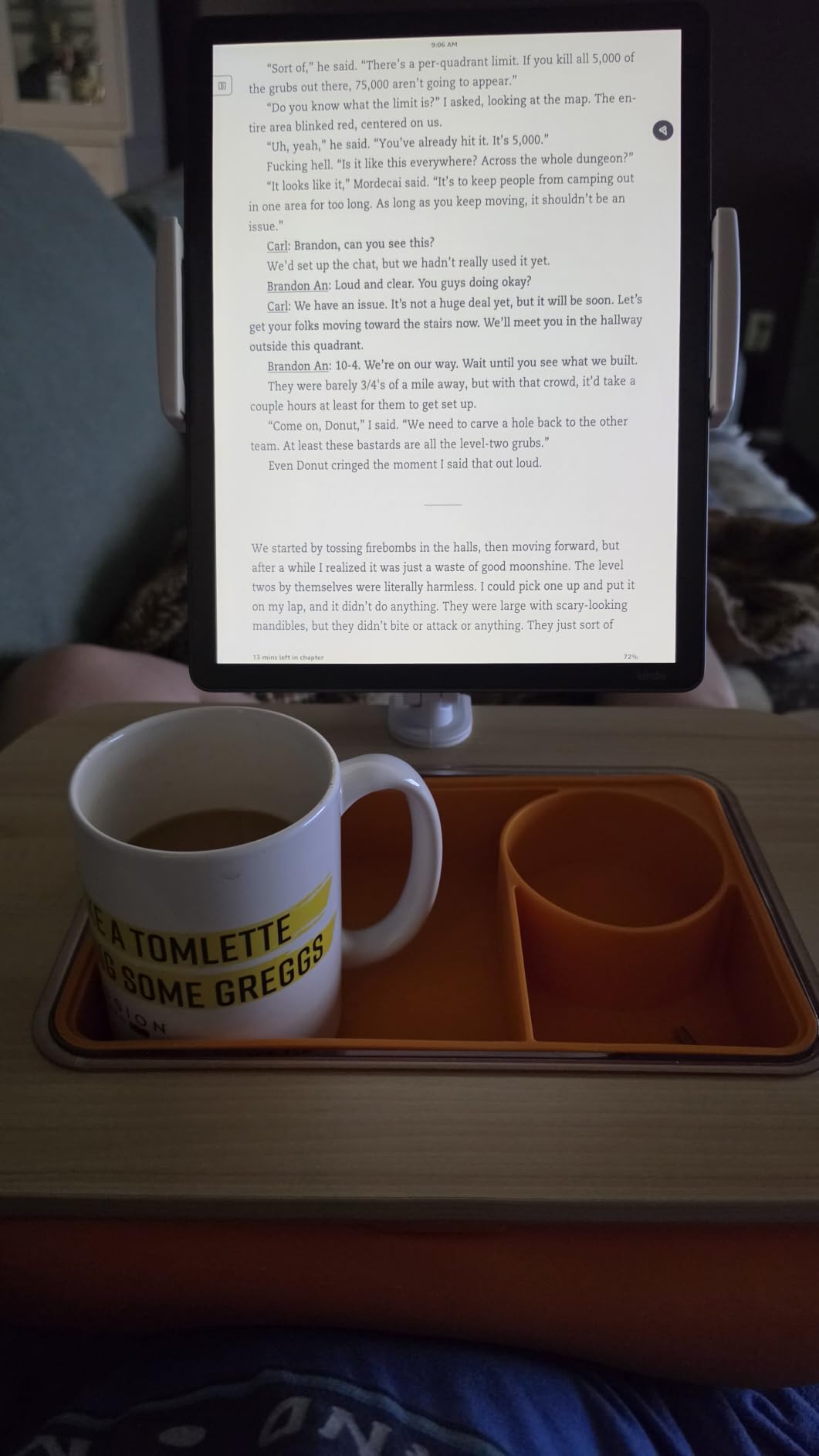 ERGONOV Tablet Pillow Stand for Lap, Adjustable iPad Holder with Snack Bowl customer photo 2