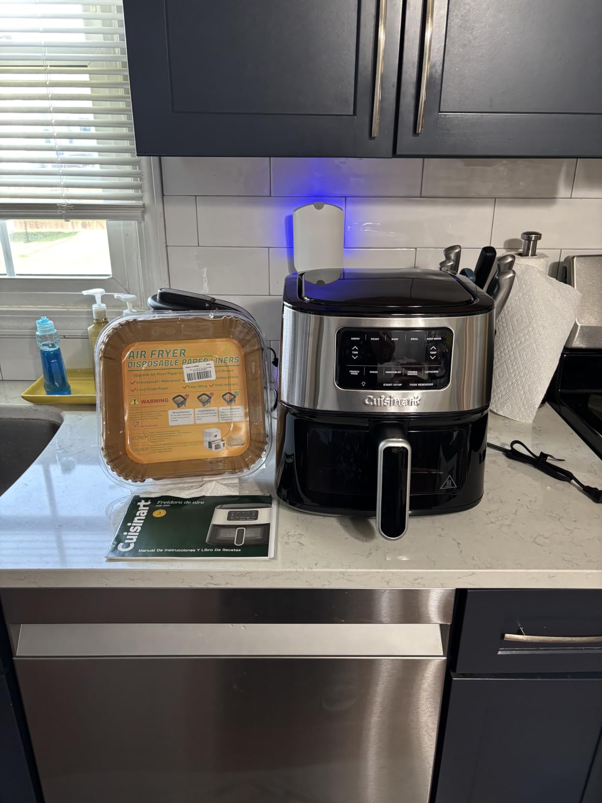 Cuisinart Air Fryer, 2.6-Quart Compact Basket Fryer with 3 Cooking Functions to Air Fry, Roast, and Bake, 3 Airfryer Presets, Dishwasher-Safe Parts, AIR-80, Stainless Steel & Black customer photo 2