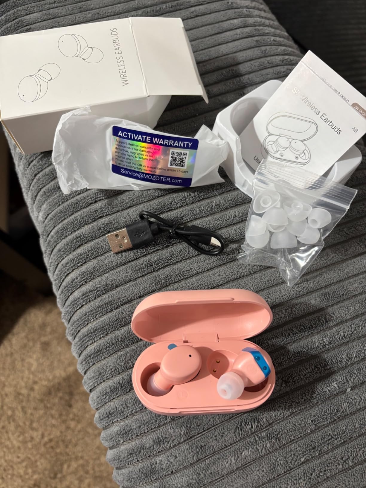 MOZOTER Mini Wireless Earbuds Bluetooth 5.3 in Ear Headphones Headsets customer photo 2