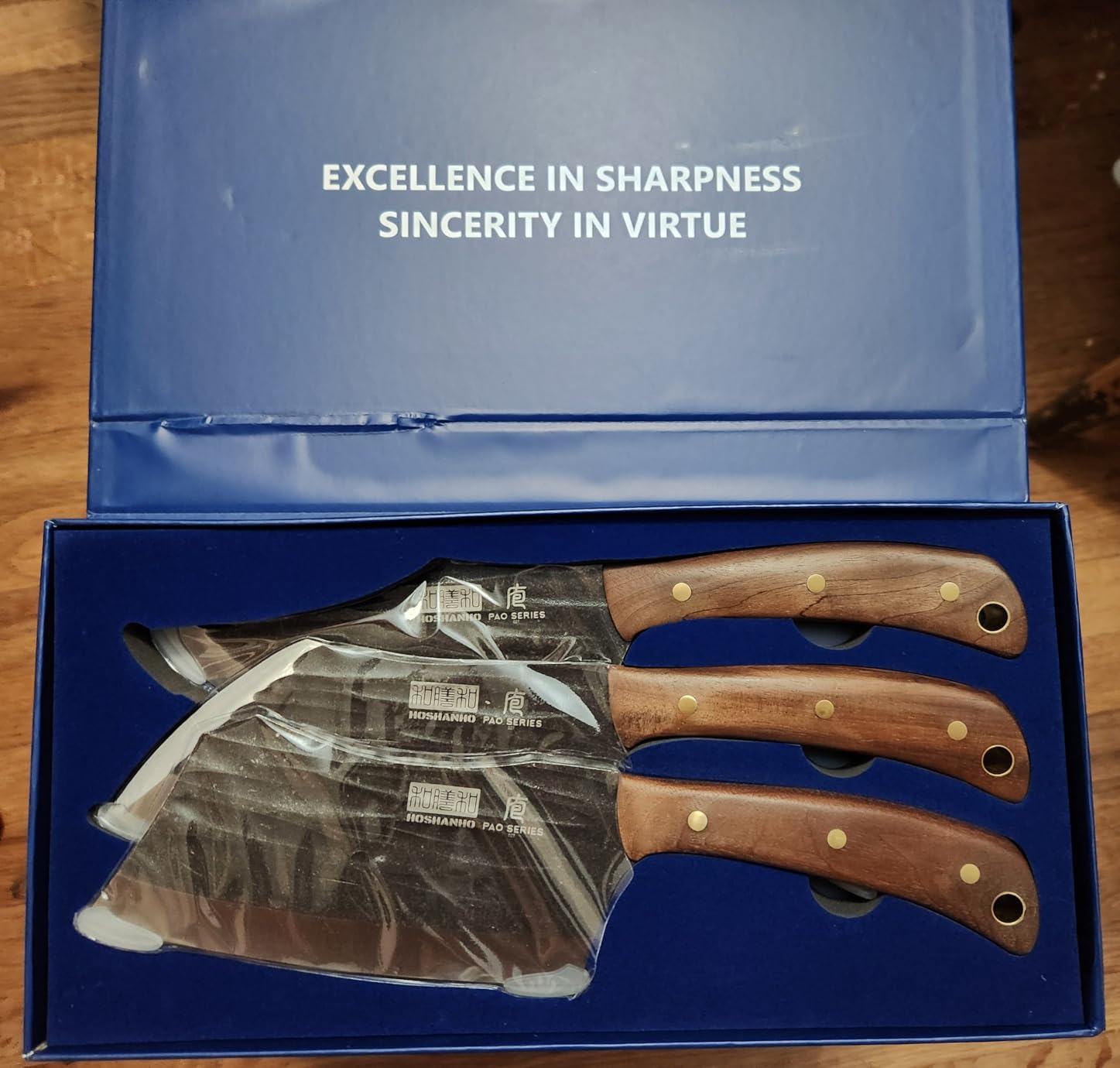 HOSHANHO Butcher Knife Set, Sharp Kitchen Knife Set & Roll Bag Gift for Men customer photo 2