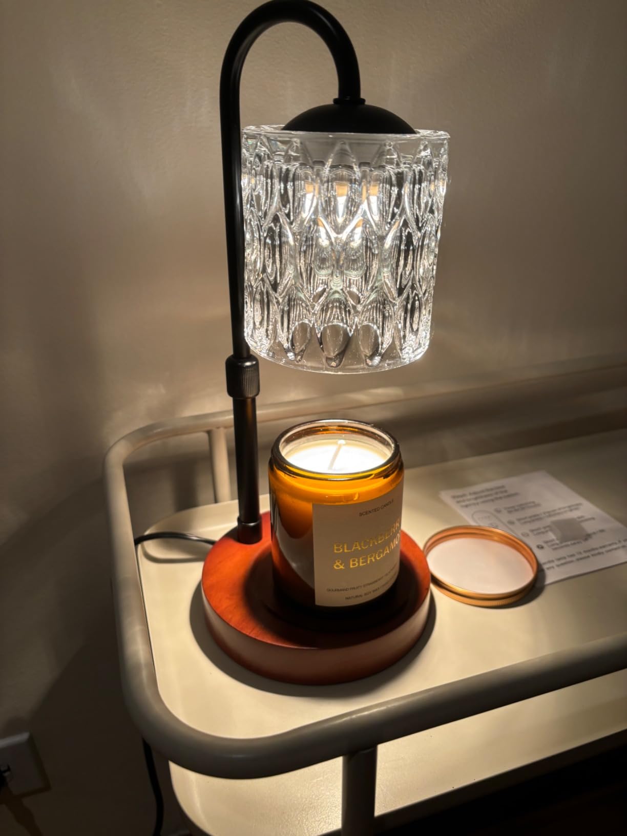 Scented Candle Gift Set, 4 Pack Long Lasting Amber Candles with Wooden Wick customer photo 1