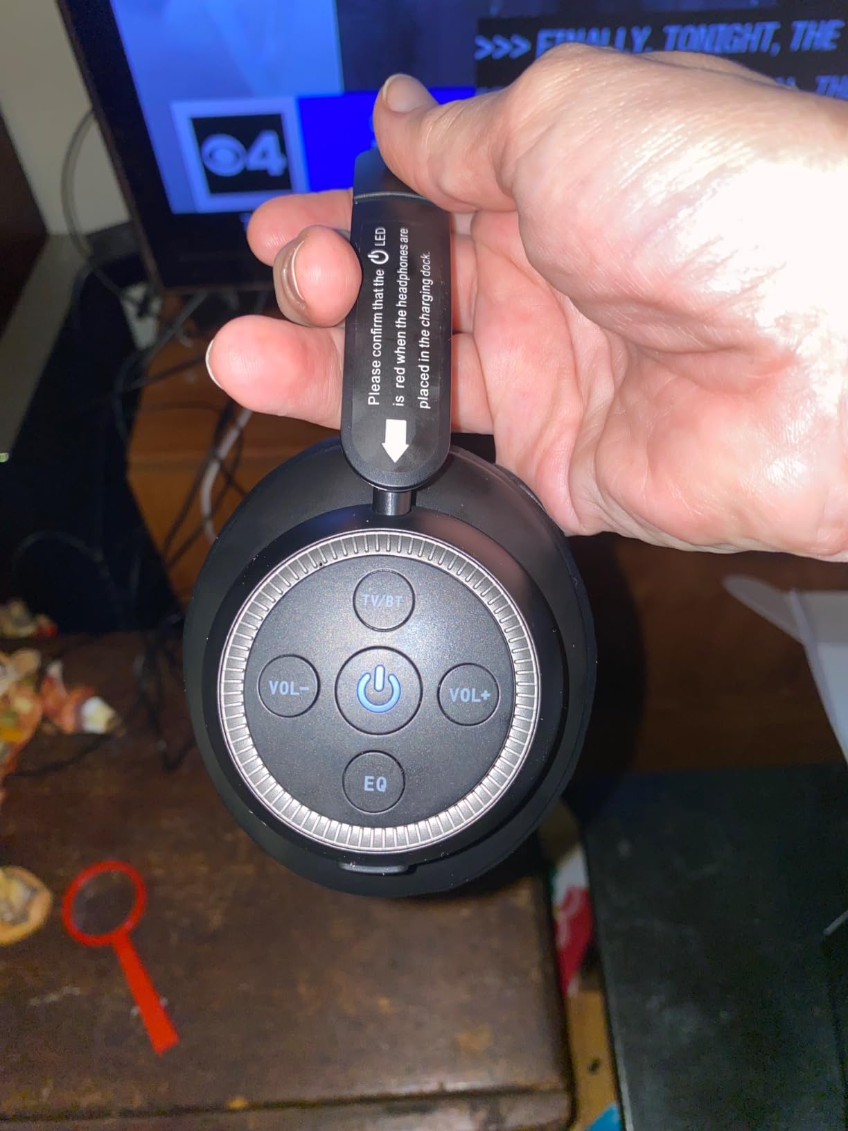 Wireless TV Headphones for Seniors with Transmitter,Black customer photo 2