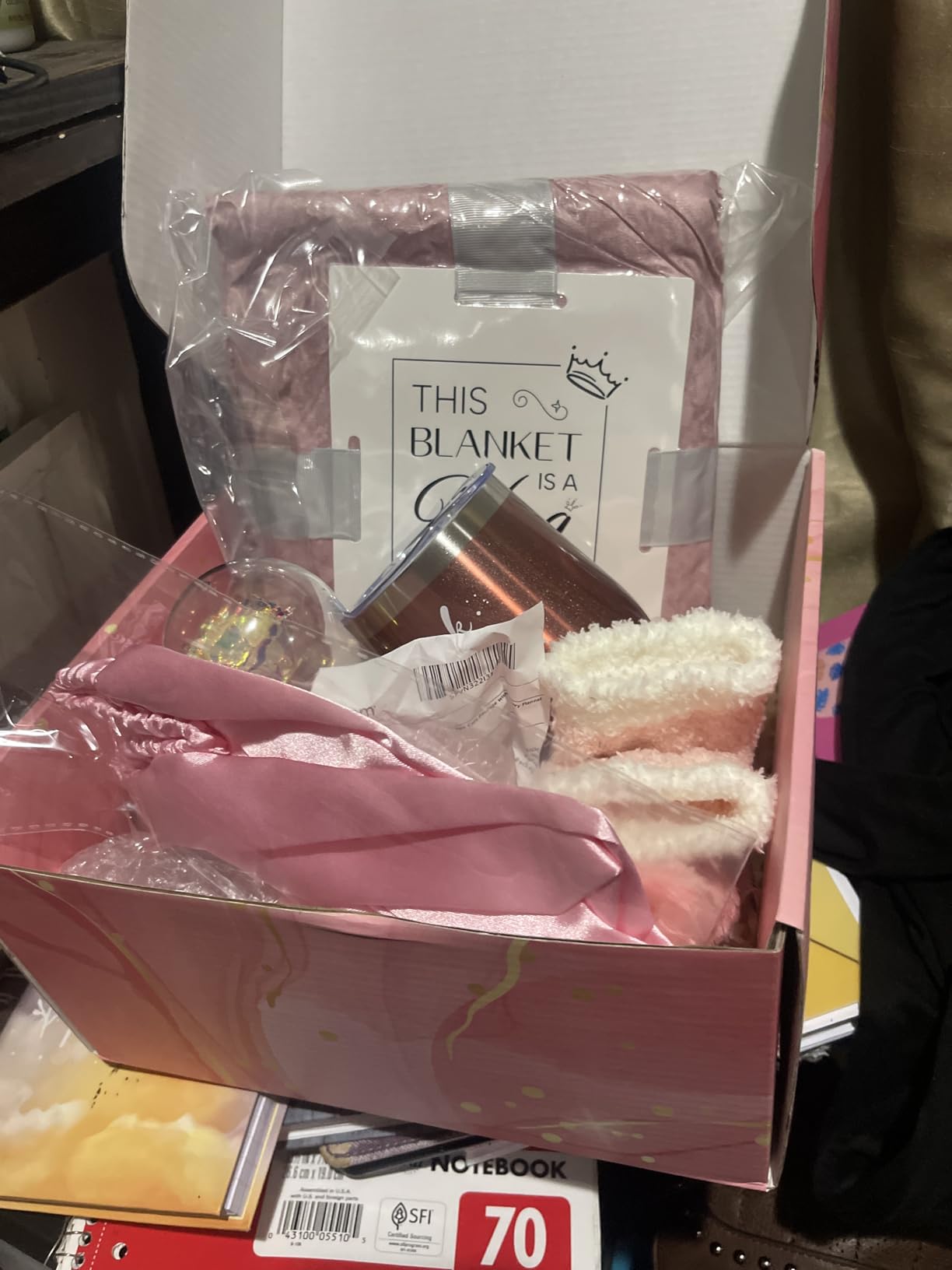 Birthday and Get Well Gifts for Women - Relaxing Spa Care Package | with Luxury Flannel Blanket, Light-up Rose Flower - Unique Self Care Gift Basket for Mom, Wife, Friends customer photo 2