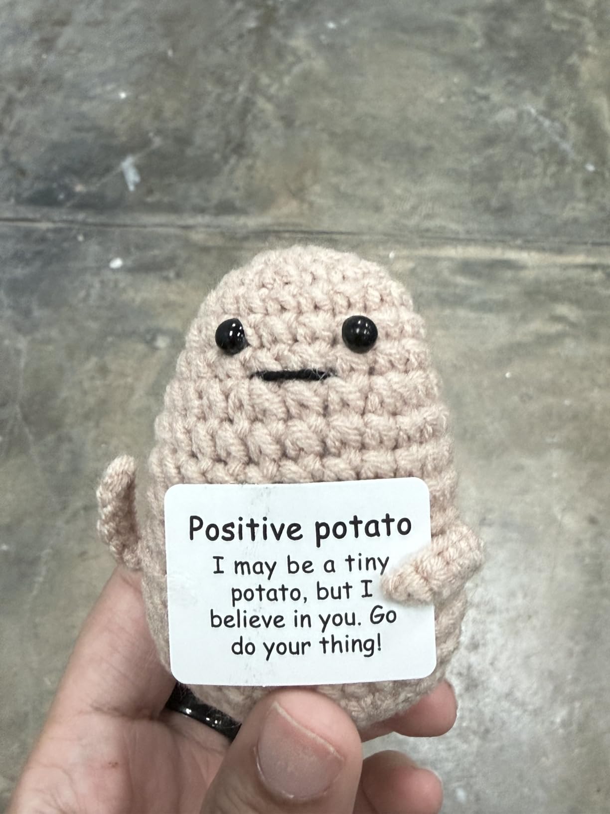Positive Support Taco, Inspirational Crochet Taco Encouragement Knitted Potato Wool Doll Motivational Handmade Toy for Cheer Up Gift Party Decoration customer photo 2