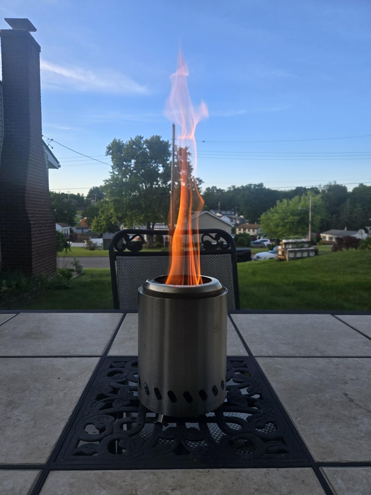 HGD 8.0 x 5.5 Inch Smokeless Firepit, Stainless Steel Fire Pits, Smokeless Fire Pit for Outside with Carry Bag for Camping Backyard Patio Garden Picnic Green customer photo 2