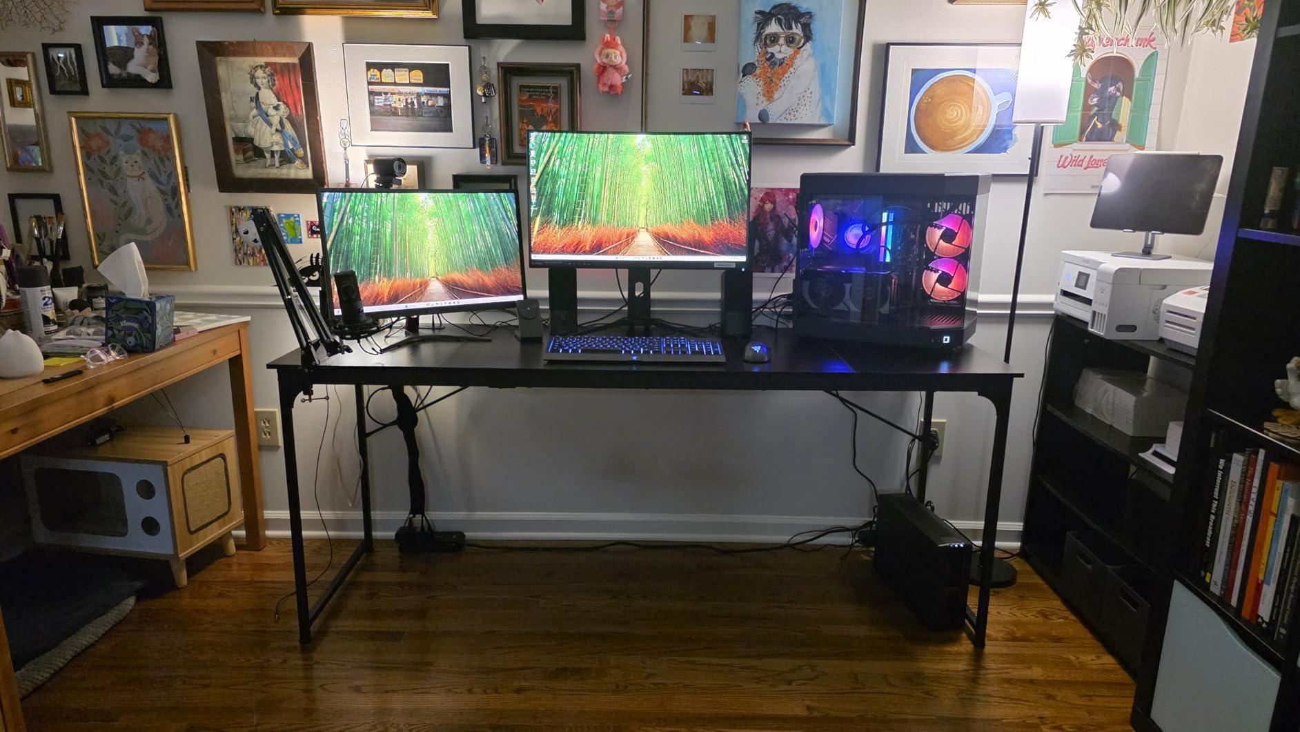 Coleshome 71 Inch Computer Desk with Power Outlet customer photo 1