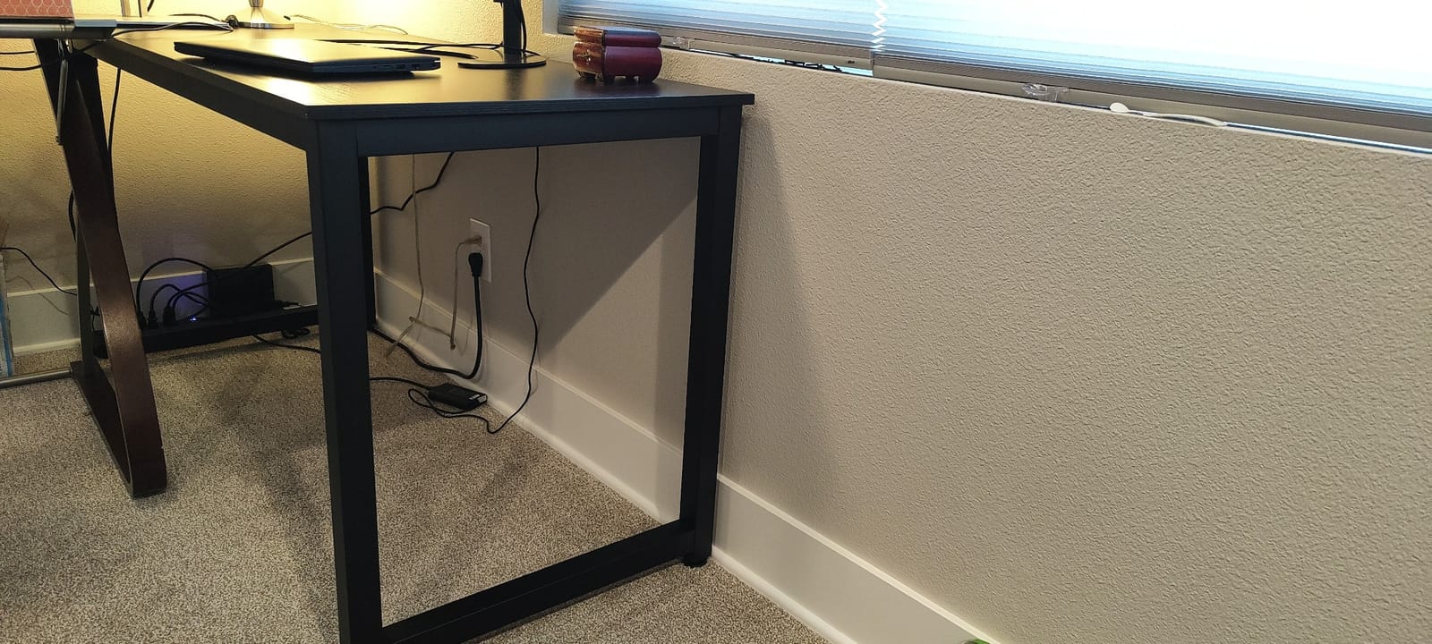 Coleshome 71 Inch Computer Desk with Power Outlet customer photo 2