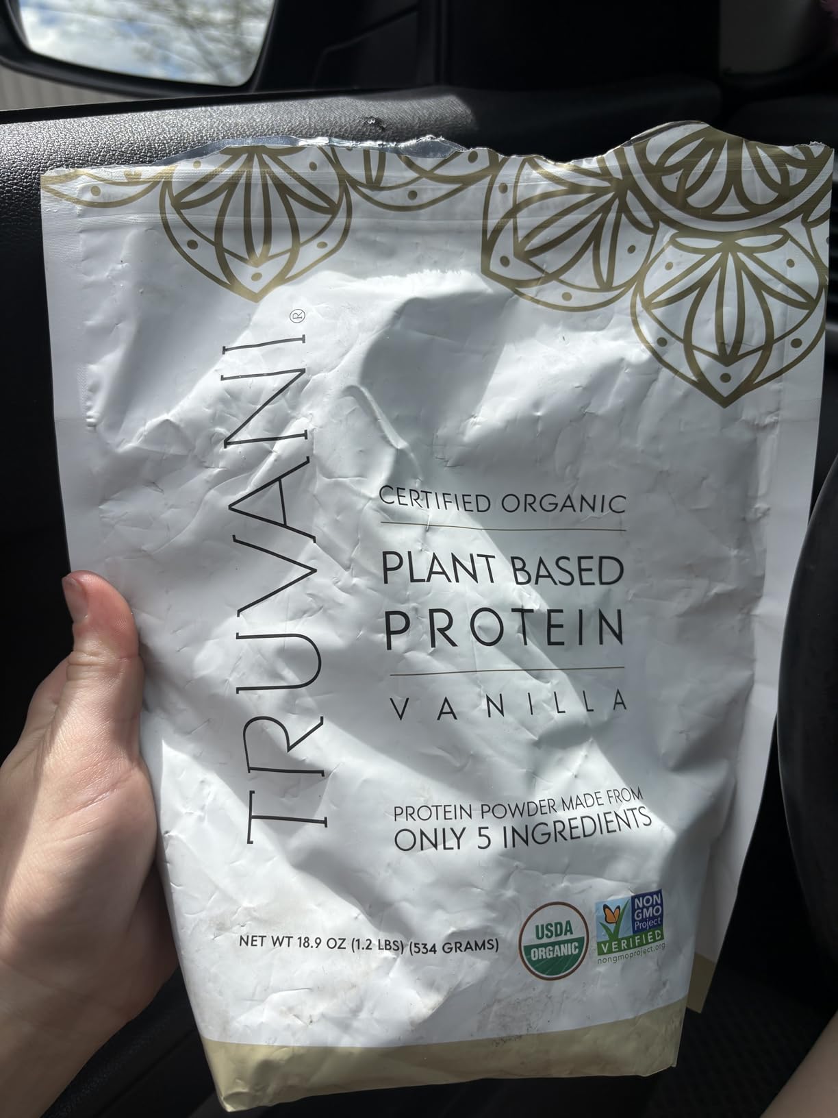 Truvani Organic Plant Based Protein Powder | Vanilla | 18 Servings customer photo 2