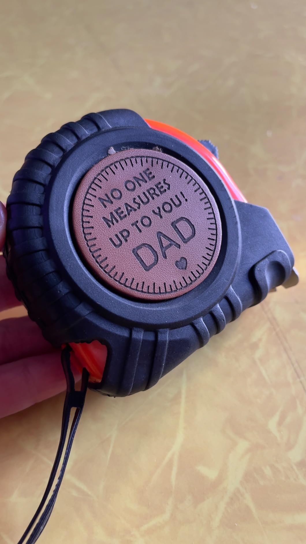 Grandpa Papa Birthday Gifts from Grandkids, Christmas Papa Grandpa Grandfather Gifts from Granddaughter Grandson, Grandparents Day Gift, Genuine Leather Engraved 25 FT Tape Measure customer photo 1