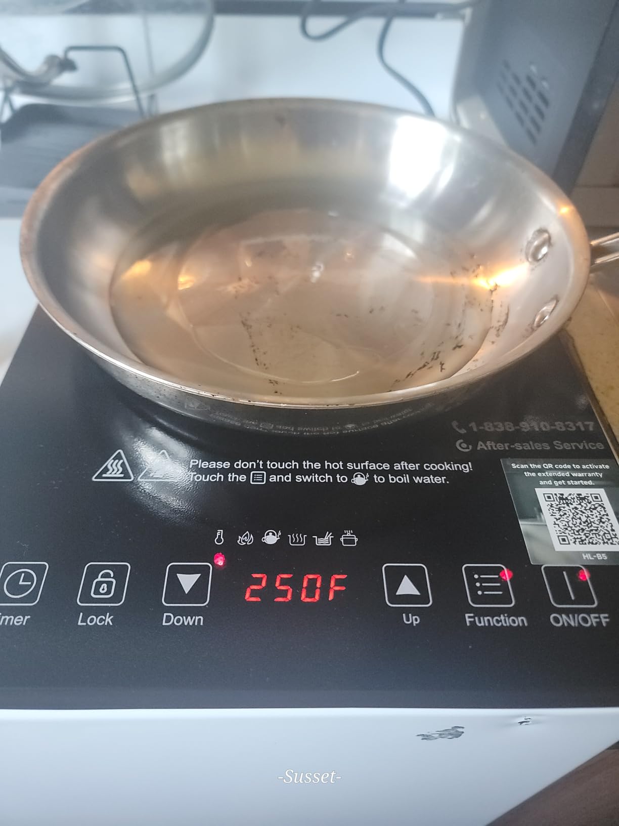 AMZCHEF Portable Induction Cooktop, 20 Temperature & Power Levels, 1800W customer photo 2