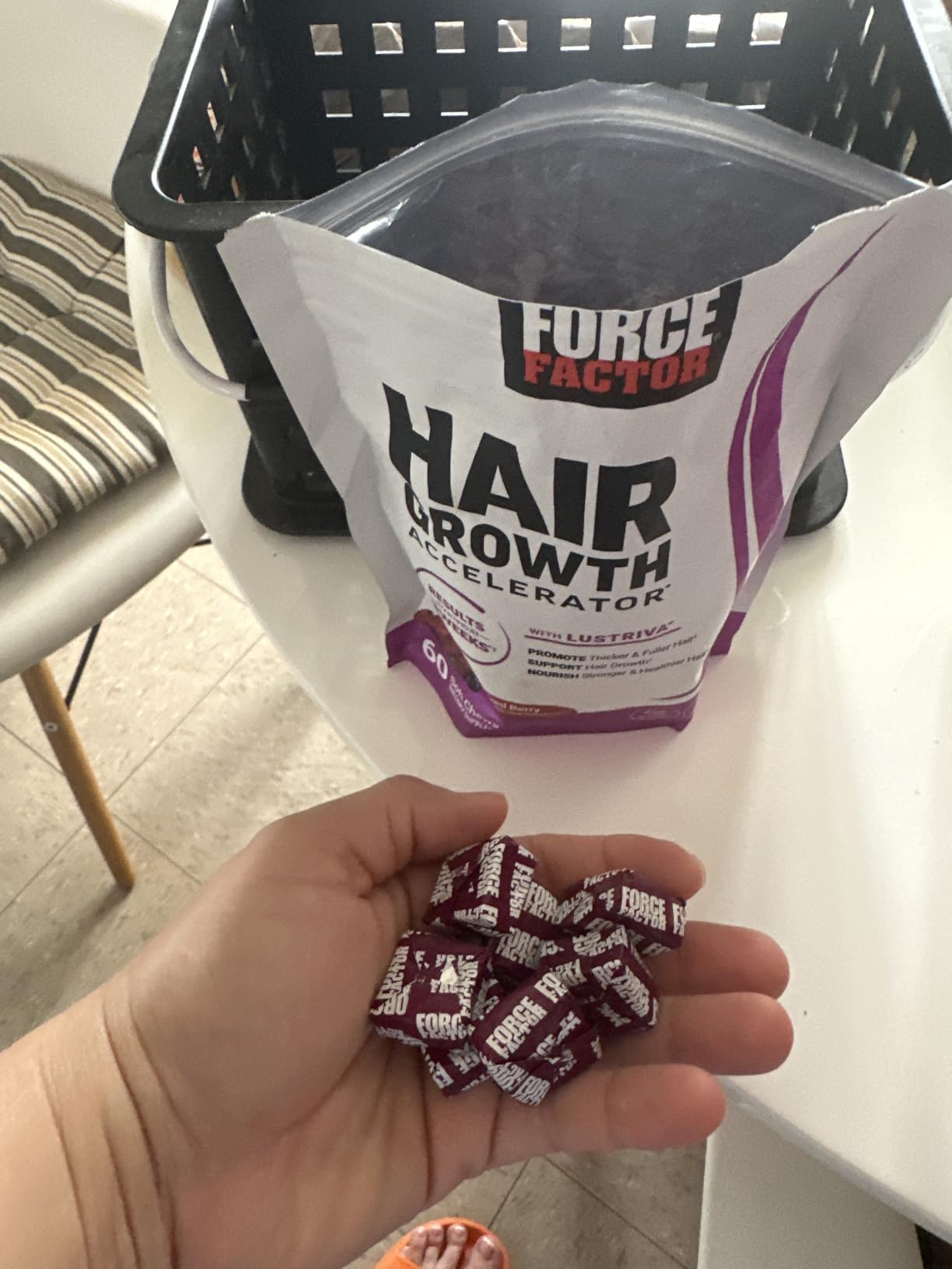 Force Factor Hair Growth Accelerator Soft Chews with Lustriva customer photo 1