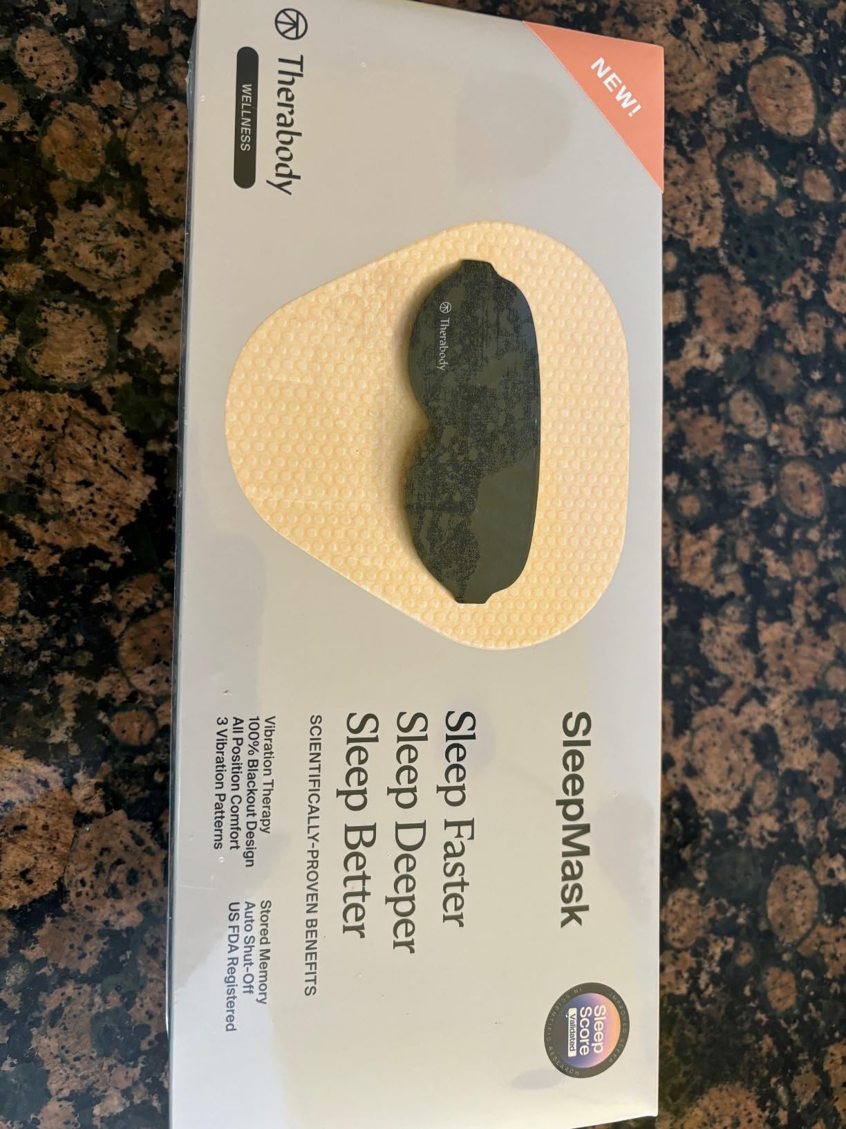Therabody Sleep Mask Ultra-Comfortable, 100% Blackout Sleep Eye Mask with Gentle Eye Massager Vibration for Stress Relief, Headache Relief & Self Care - Facial Massager for Women & Men customer photo 1
