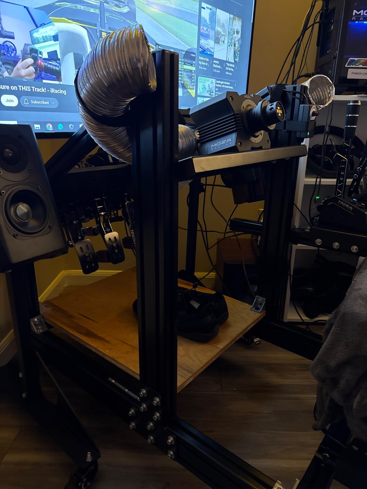 SIMSONN Plus X Sim Racing Pedals PC Racing Simulator Load Cell HE Hydraulic Pedal Support Haptic Reactor (Black P3-H3) customer photo 2