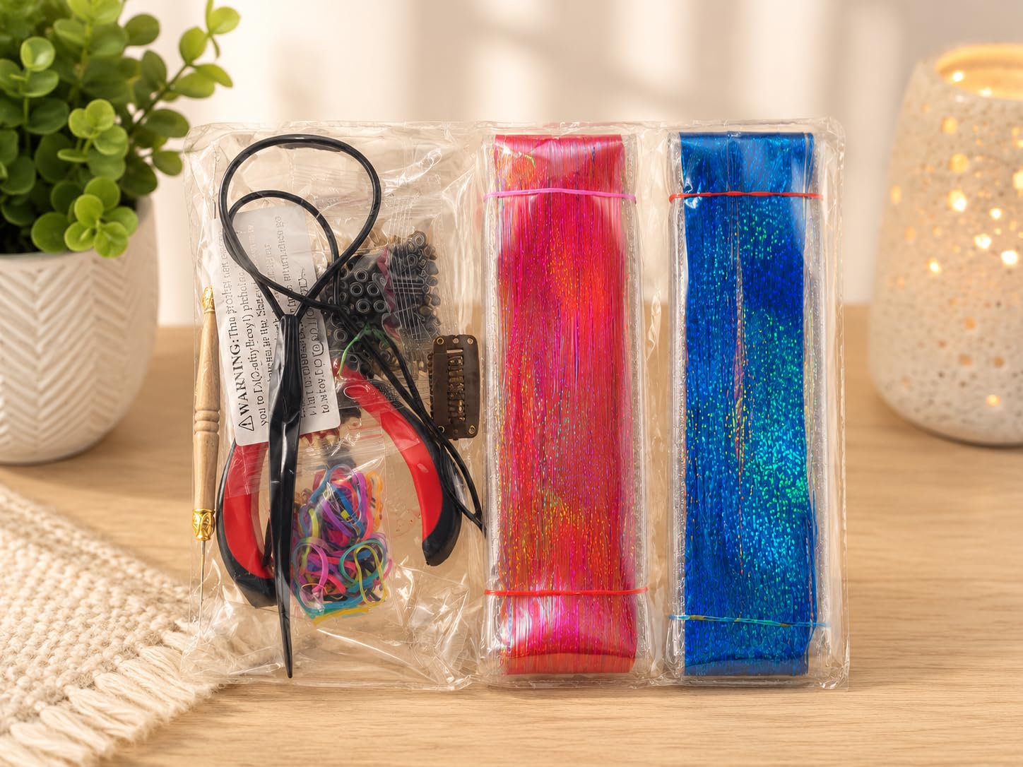 Hair Tinsel Kit for Girls 18 Colors Fairy Glitter Tinsel Hair Extensions customer photo 2