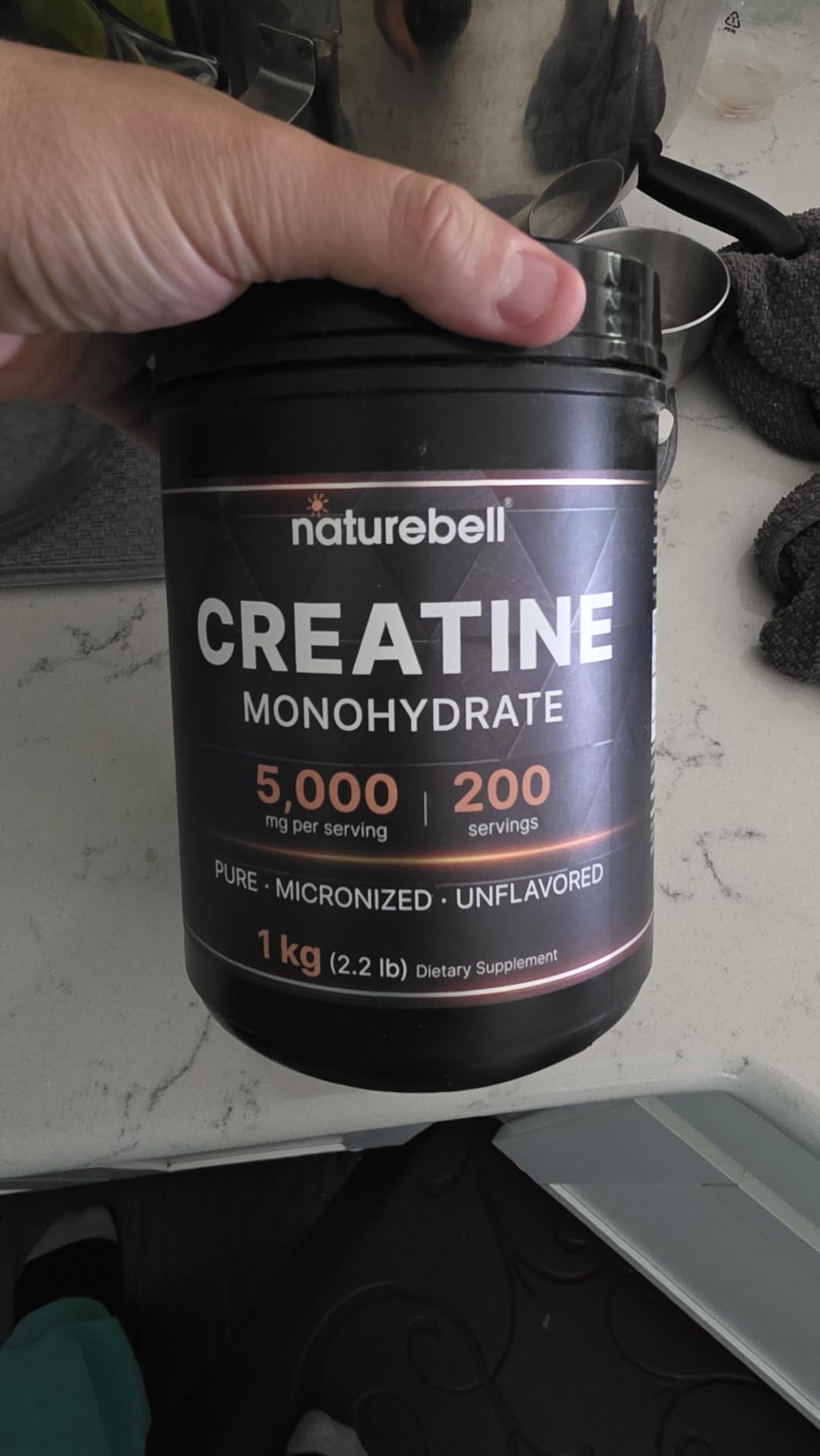 NatureBell Micronized Creatine Monohydrate Powder, 200 Servings customer photo 2