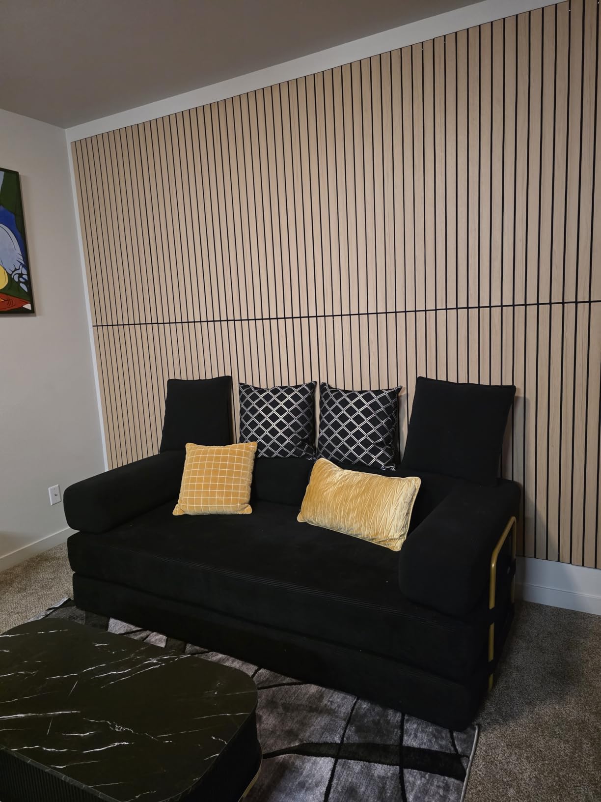 TO-TH Large Acoustic Panels Noise Reducing Sound Wall Panel 10 Pack, Black customer photo 2