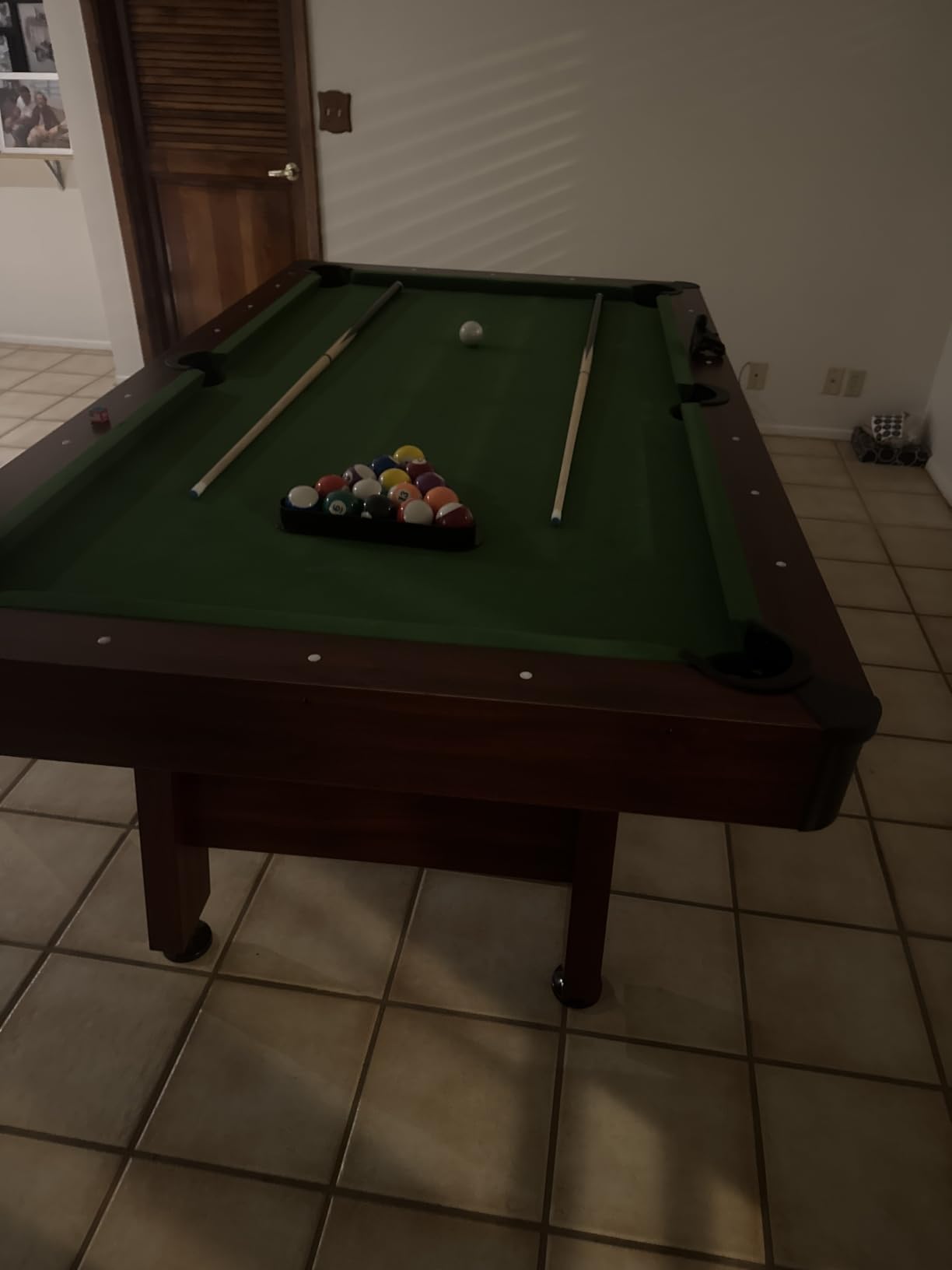 GoSports 7 and 8 ft Pool Tables with Wood Finish - Gray, Black, or Green Felt - Accessories Not Included customer photo 1