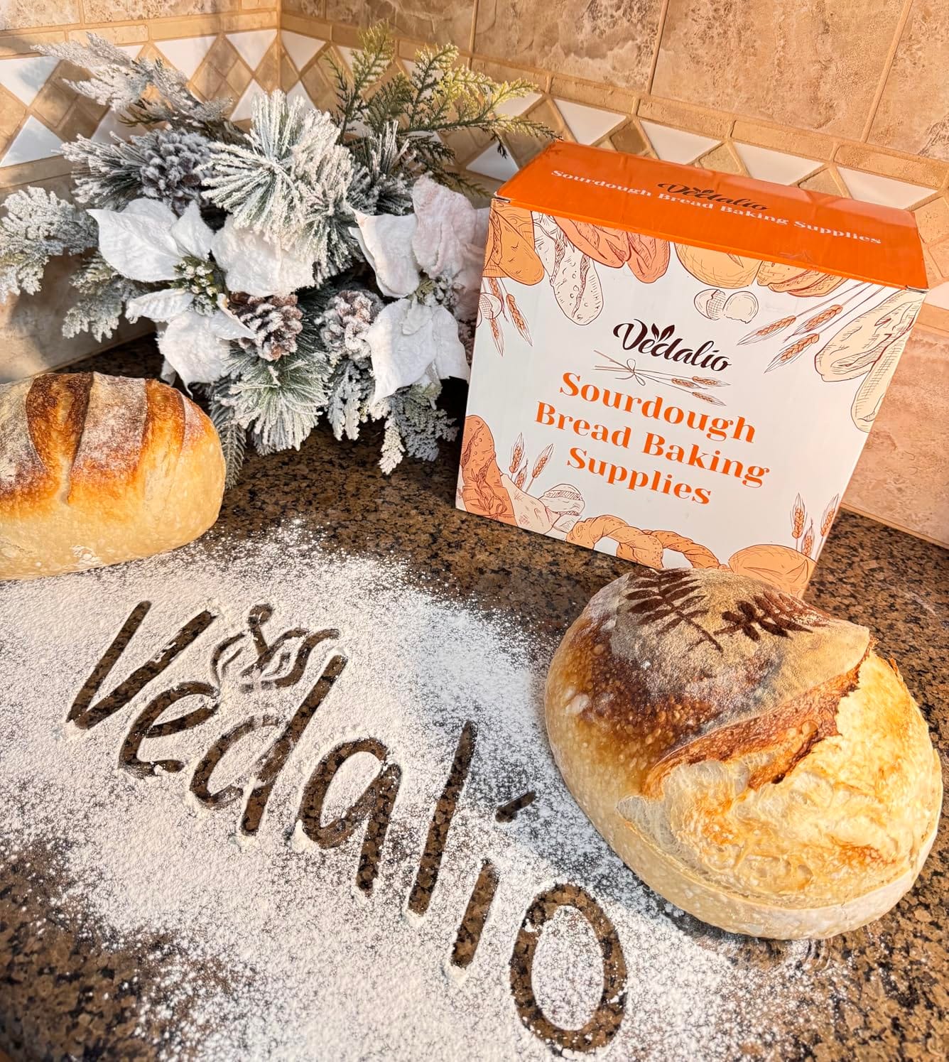 Sourdough Starter Kit with Bread Proofing Baskets, Jars, Baking Essentials customer photo 1
