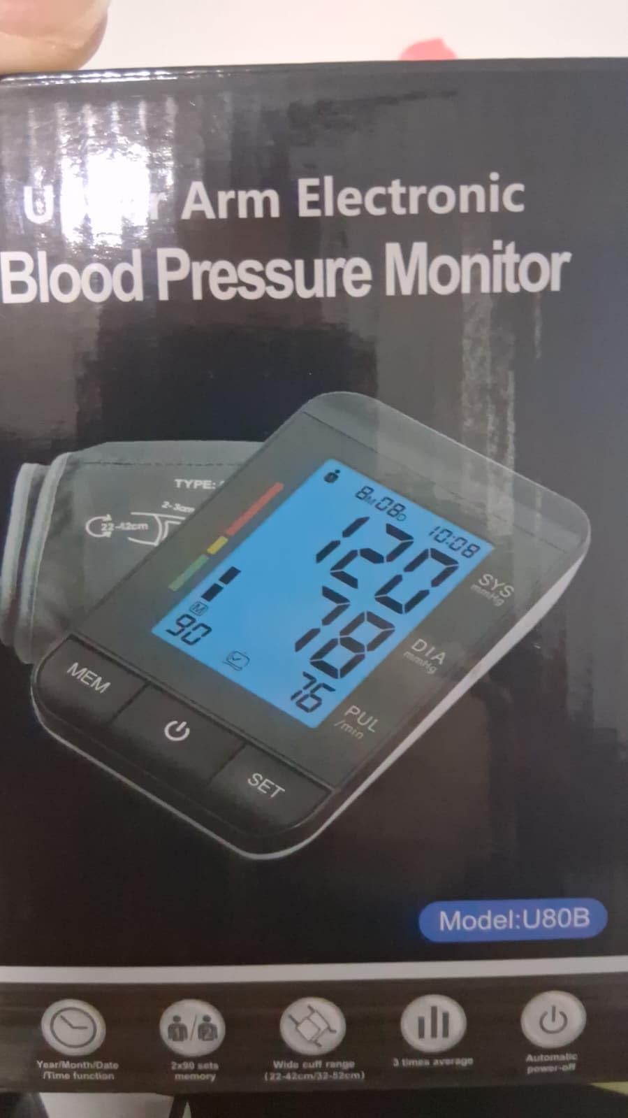Automatic Upper Arm BP Monitor for Home Use with 9-17