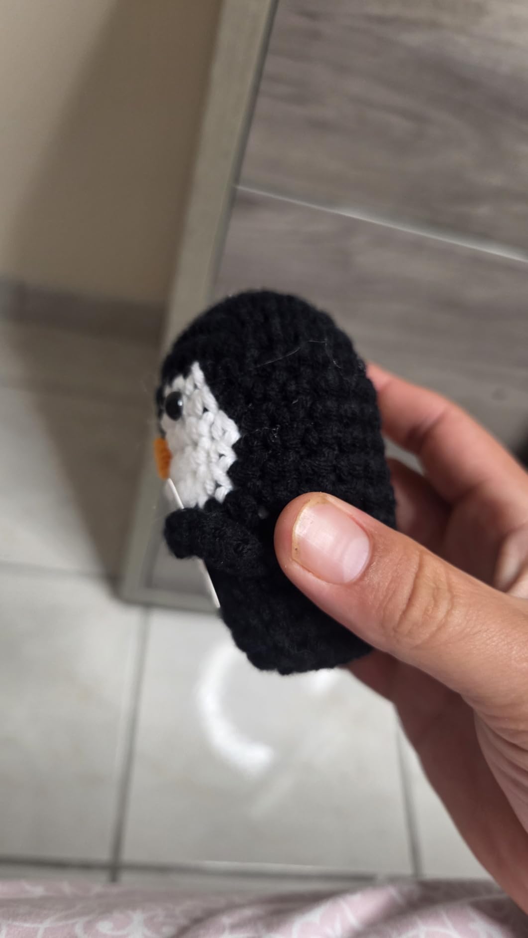CryCarrot Gifts for Wife Her from Husband, to My Wife Handmade Positive Crochet Mini Funny Penguin, Romantic Wedding Anniversary Birthday Valentines Gifts for Women Her, Small I Love You Sign Decor customer photo 2