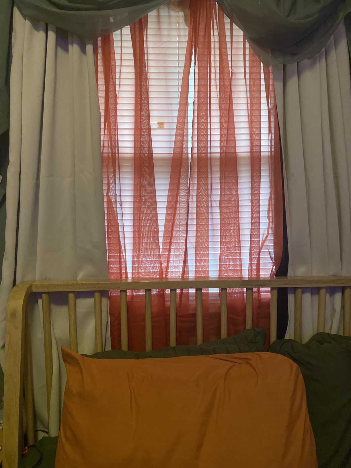 MIULEE Solid Color Sheer Curtains 84 Inches Long 2 Panels Set - Elegant Lightweight Grommet Light Filtering Window Voile Panels/Drapes/Treatment for Bedroom Living Room W42 x L84 Inch, White customer photo 2
