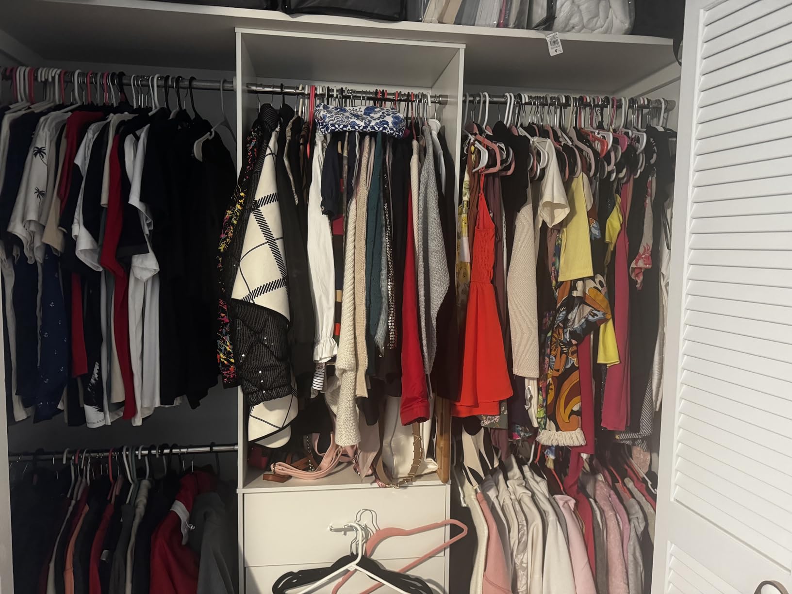 Aheaplus Closet System, 4.2-9Ft Closet Organizer with with 4 Rods, White customer photo 2