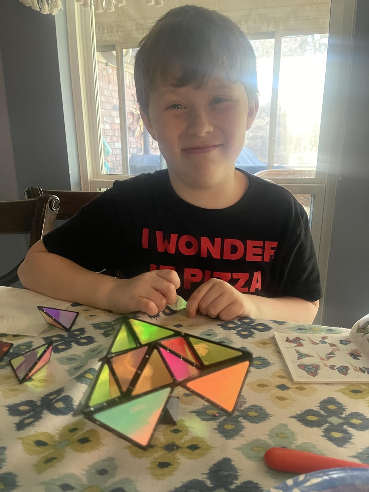 TOSY Magnet Pyramid Glow - 1 Cube Transforms into 1 Billion Shapes, 12 Pieces, 243 Rare Earth Magnets, Glowing, Holographic Design Magnet Tiles Creative Puzzle STEM/STEAM Toy customer photo 2