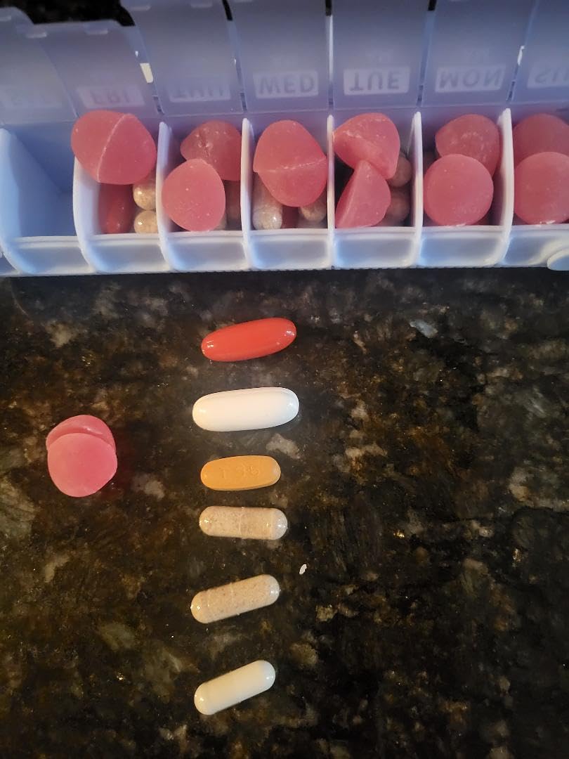 Vaydeer Metal 7 Day Travel Pill Organizer 2 Times a Day, Built-in Desiccant | AM PM weekly Travel Pill Case, Twice-Daily, Airtight Large Capacity Pill Box for Vitamins, Medication, Supplements & Fish Oil customer photo 2