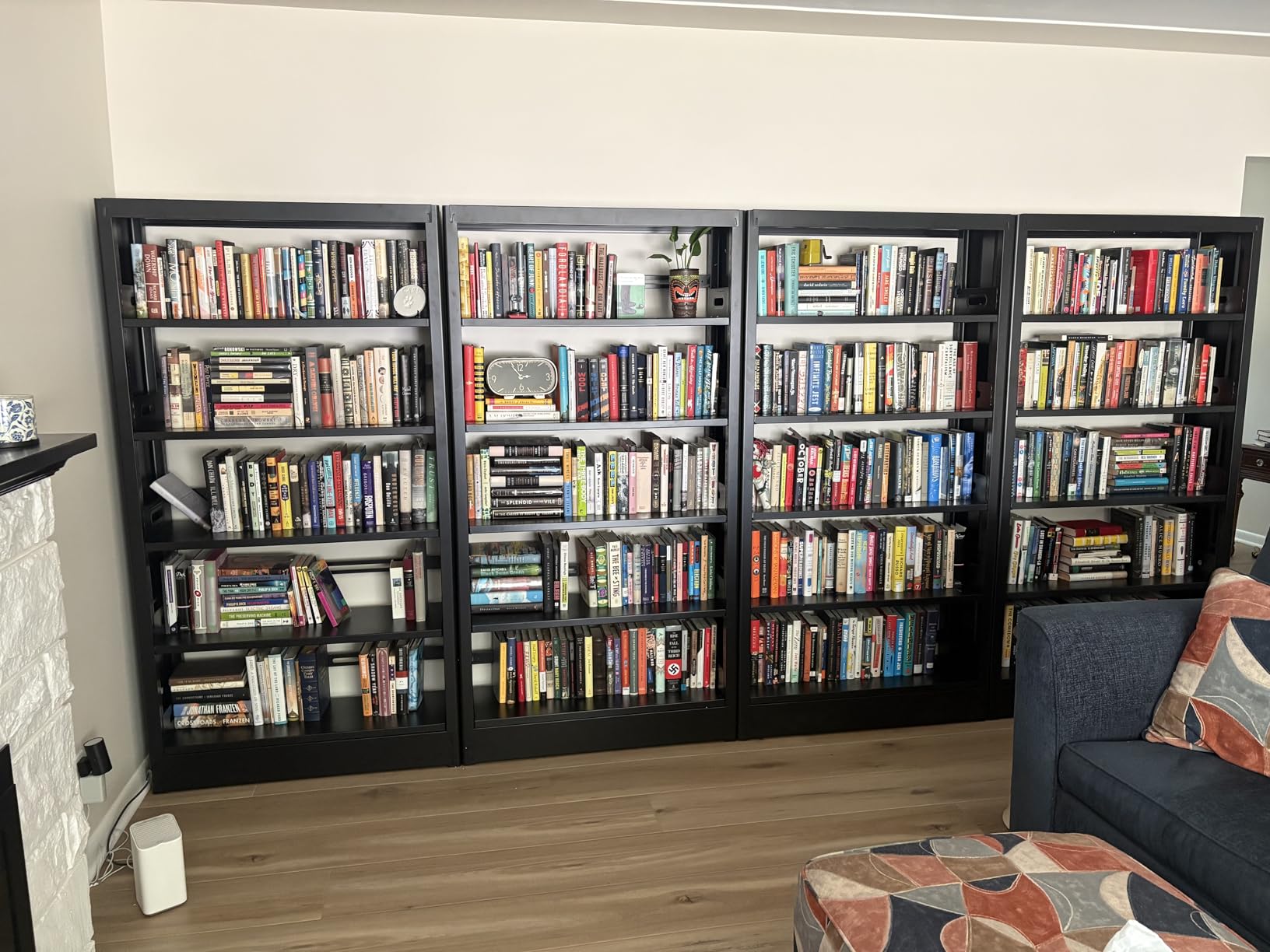 5-Tier Bookcase with Adjustable Storage Shelves, Heavy Duty Bookcase, Metal Bookshelf with Book Stopper, Black Bookcase Shelf for Library, Office, Living Room customer photo 1