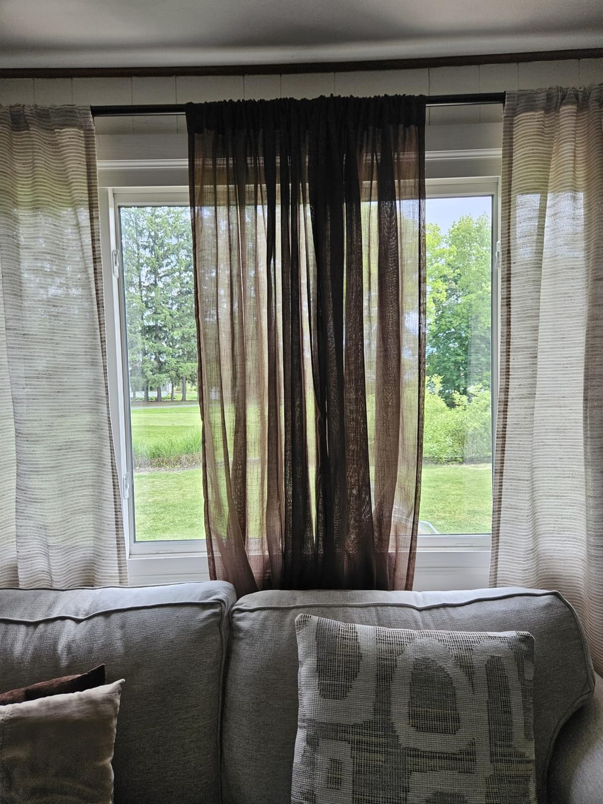 BGment Linen Kitchen Window Curtains Over Sink, 36 Inch Length Cafe Drapes customer photo 1