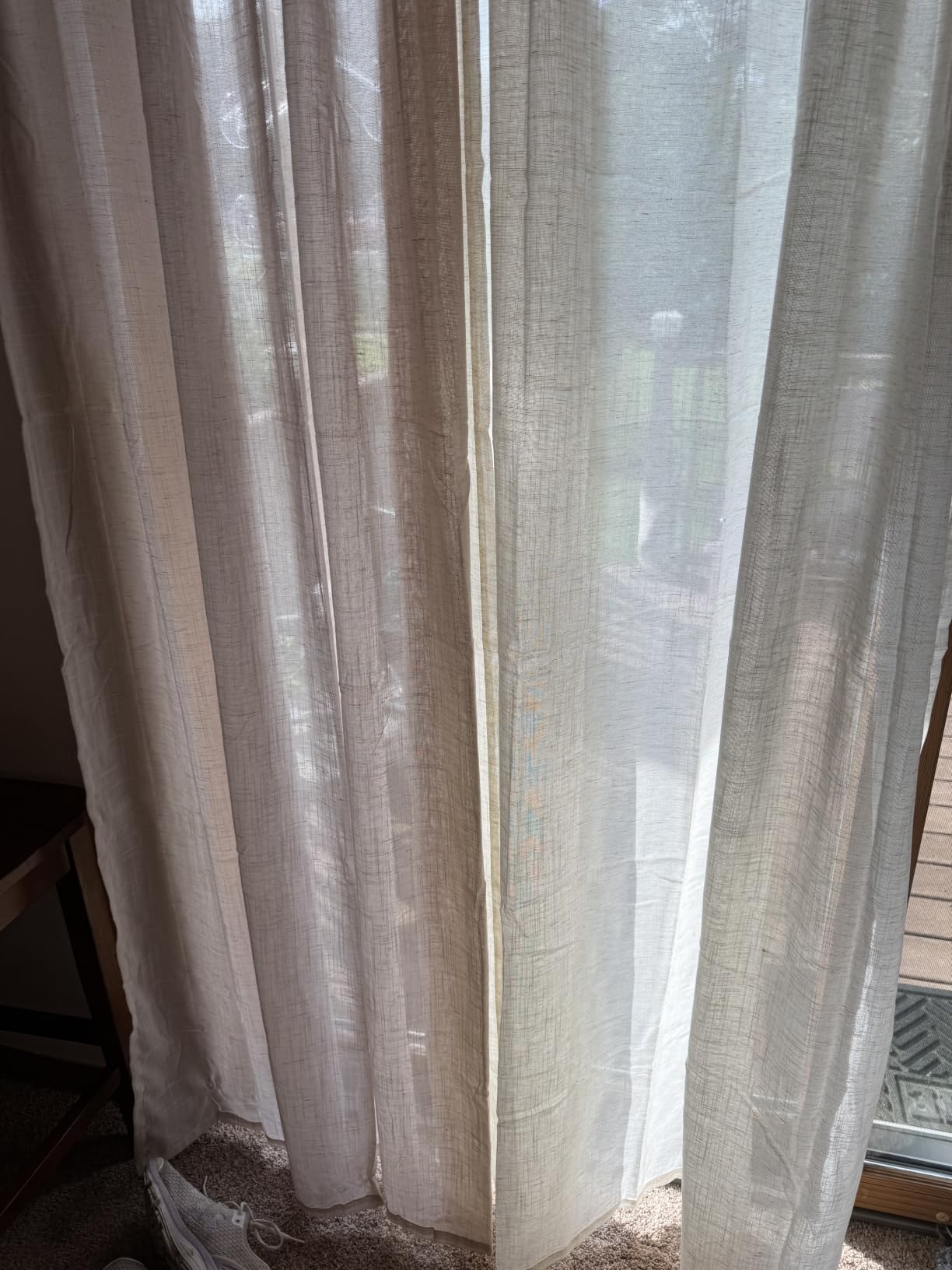 BGment Linen Kitchen Window Curtains Over Sink, 36 Inch Length Cafe Drapes customer photo 2