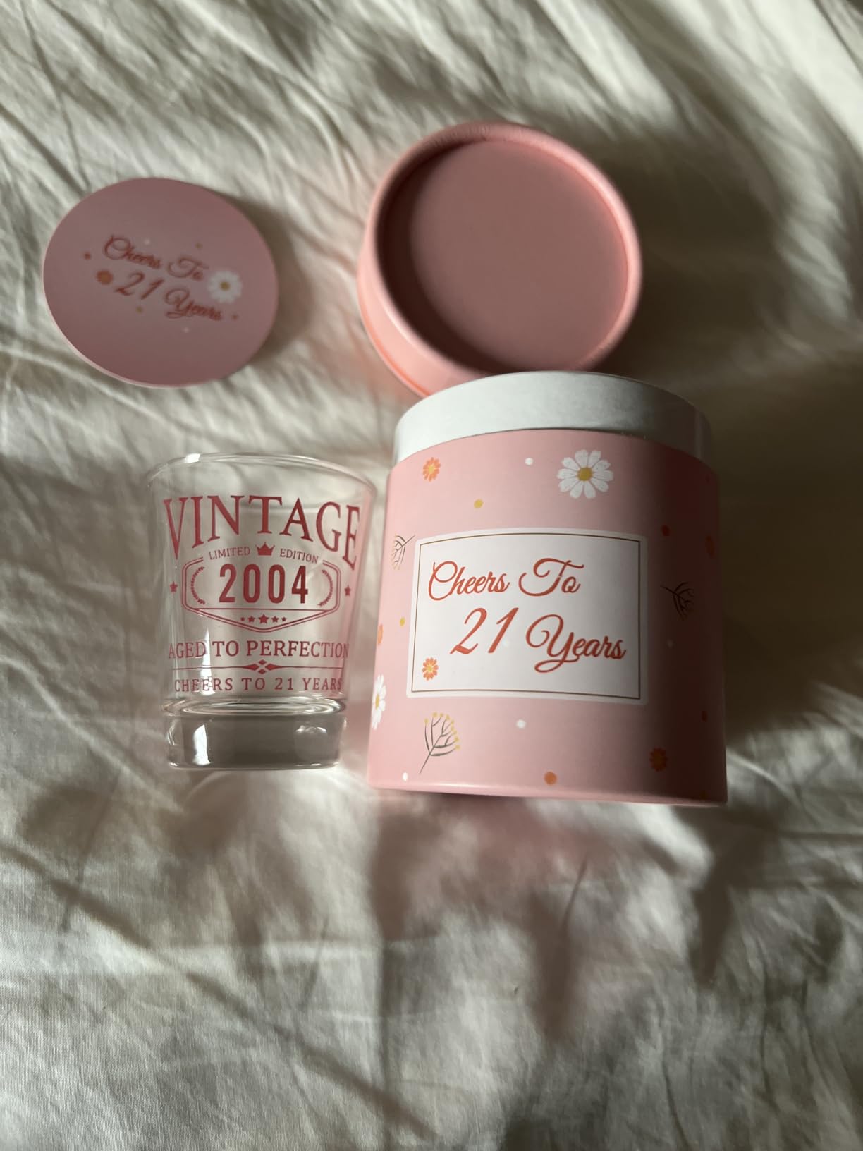 21st Birthday Gifts for Her - Limited Edition Shot Glass - Vintage 2005 Cheers To 21 Years, Finally 21 Party Decorations Supplies - Turning 21 Bday Present for Girl Women Sister Daughter Friends customer photo 1