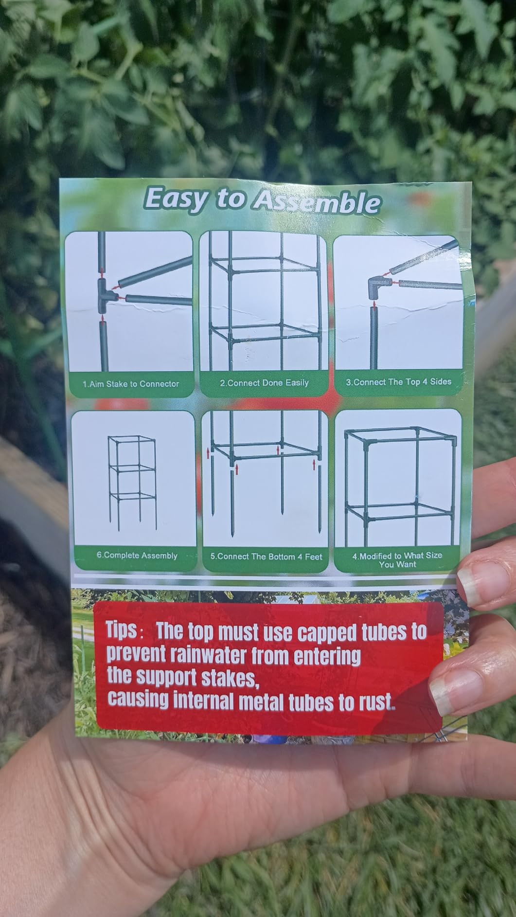 2 Pack Up to 59 Inch Height Adjustable Tomato Cages for Garden | Heavy duty, Rust-resistant trellis, Adjustable height for climbing vegetables & flowers, Supports tomatoes,Cucumbers,Peonies customer photo 2