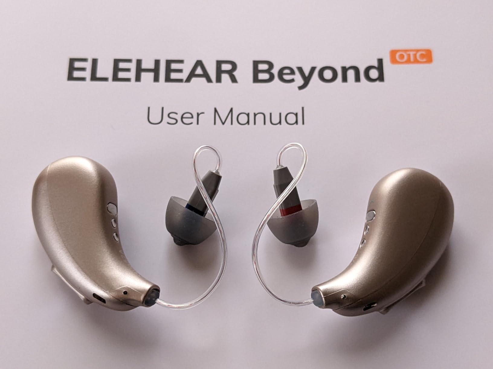 ELEHEAR-Beyond OTC Hearing Aids for Seniors, 50dB, AI Noise Cancellation | Superior Sound Quality Smart, Rechargeable, Bluetooth Enabled & App Control, 4 Scene Modes, 100-Hour Battery, Champagne Gold customer photo 1