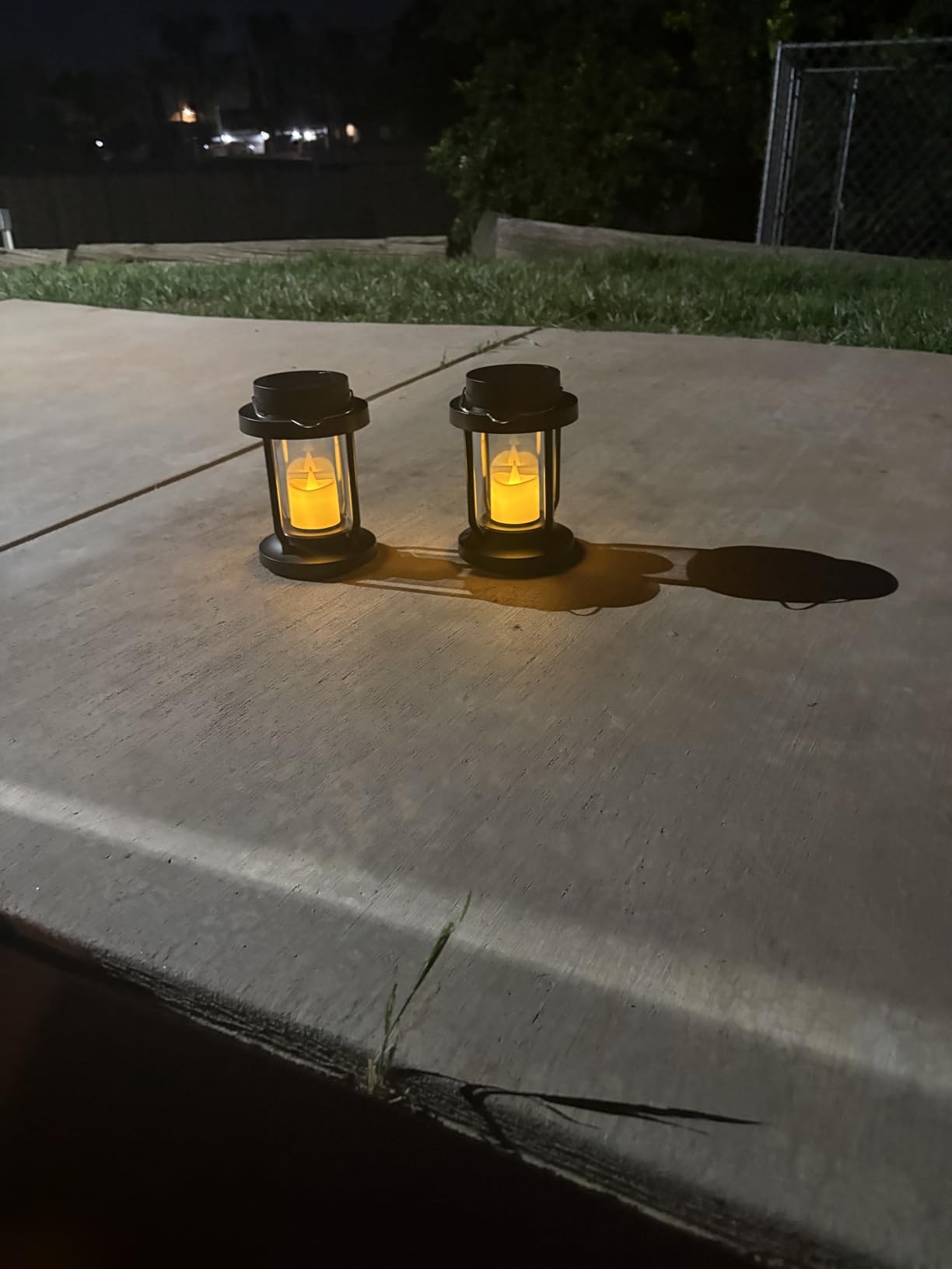 Solar Lantern Outdoor Indoor Use – Hanging Solar Lights with Realistic Flickering Flameless Candle, Weatherproof for Garden Decor, Patios, Trees, and Lawns (Black, 2 Pack) customer photo 1