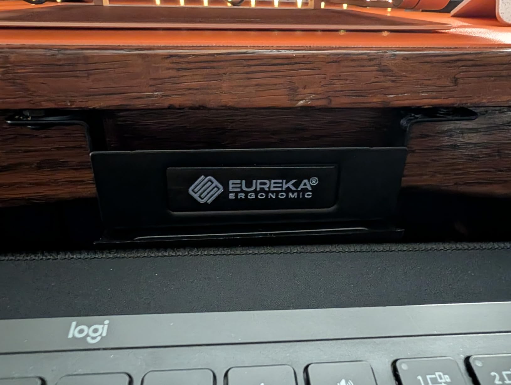EUREKA ERGONOMIC Keyboard Tray Height Adjustable, Swivel Tilt Computer Keyboard Drawer Under Desk, 25x9.13'' Sliding Keyboard & Mouse Platform with Mouse Pad for Typing, Black customer photo 1