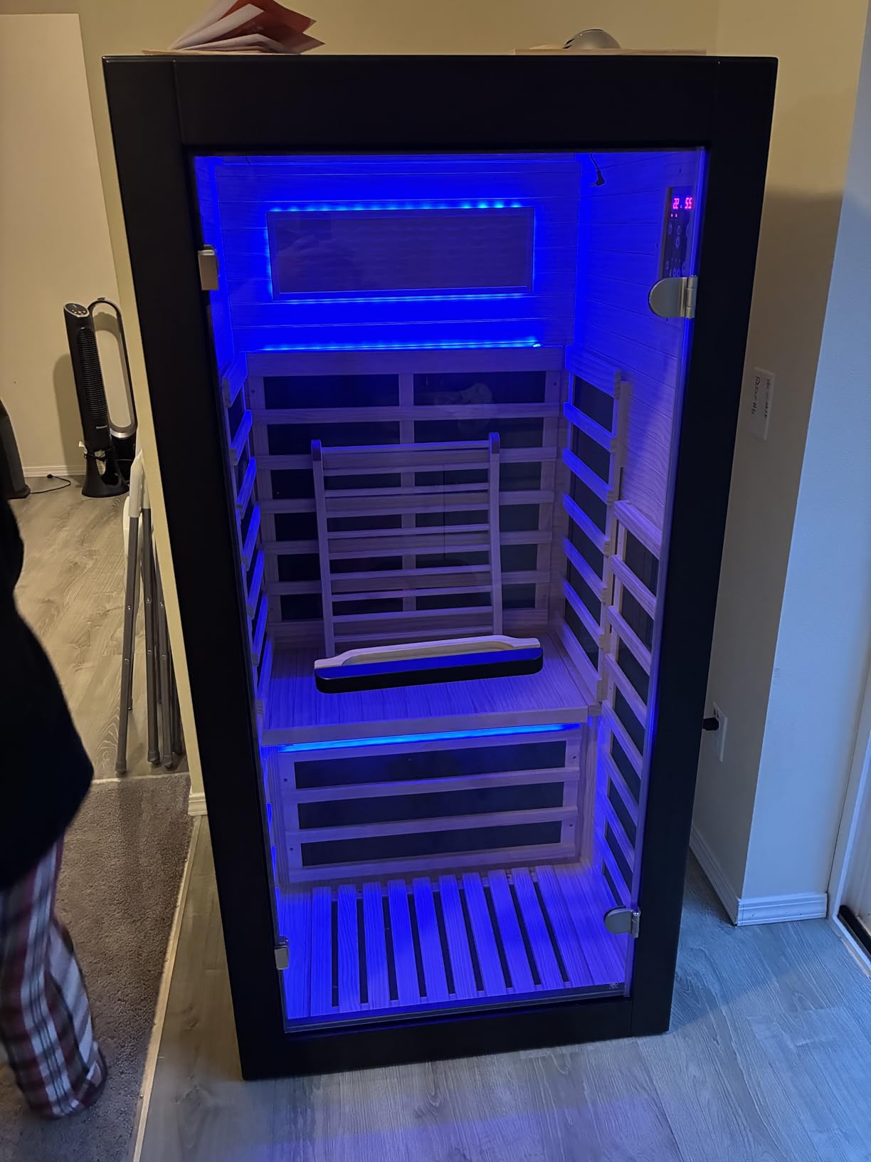 OUTEXER 2-3 Person Corner Sauna Far Infrared 120V 20A Canadian Hemlock customer photo 1