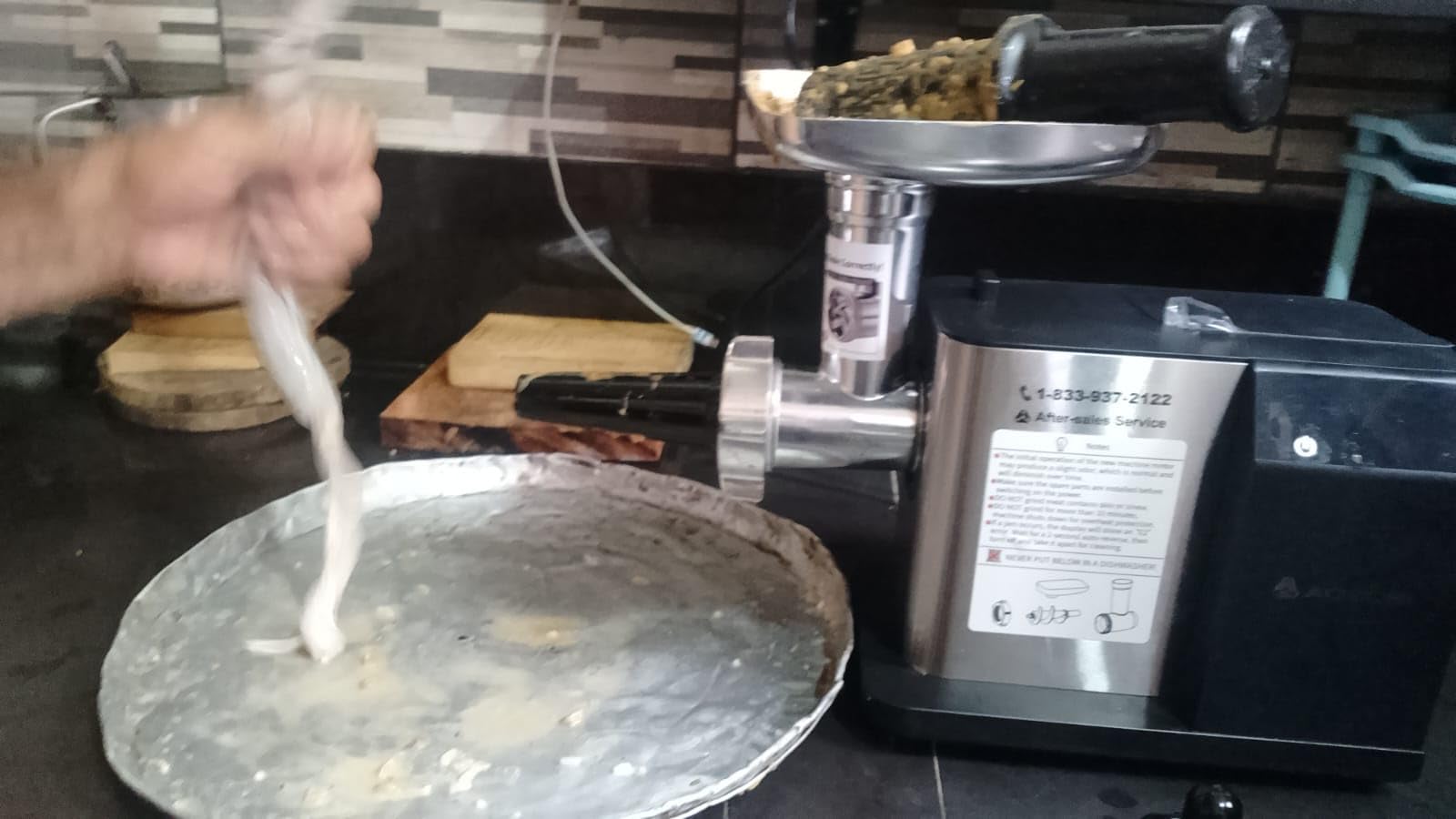 AAOBOSI Electric Meat Grinder w/ 3 Speed Touch Screen Control, 3000W Max customer photo 1