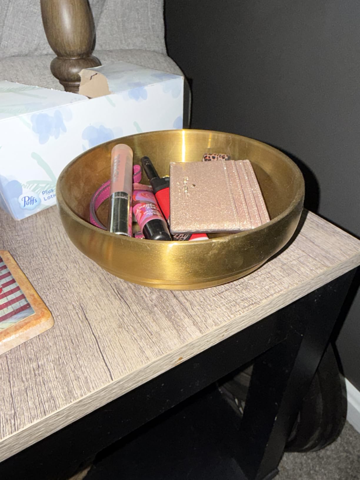 7.4 Inch Key Bowl for Entryway Table,Gold Decorative Bowl for Keys customer photo 1