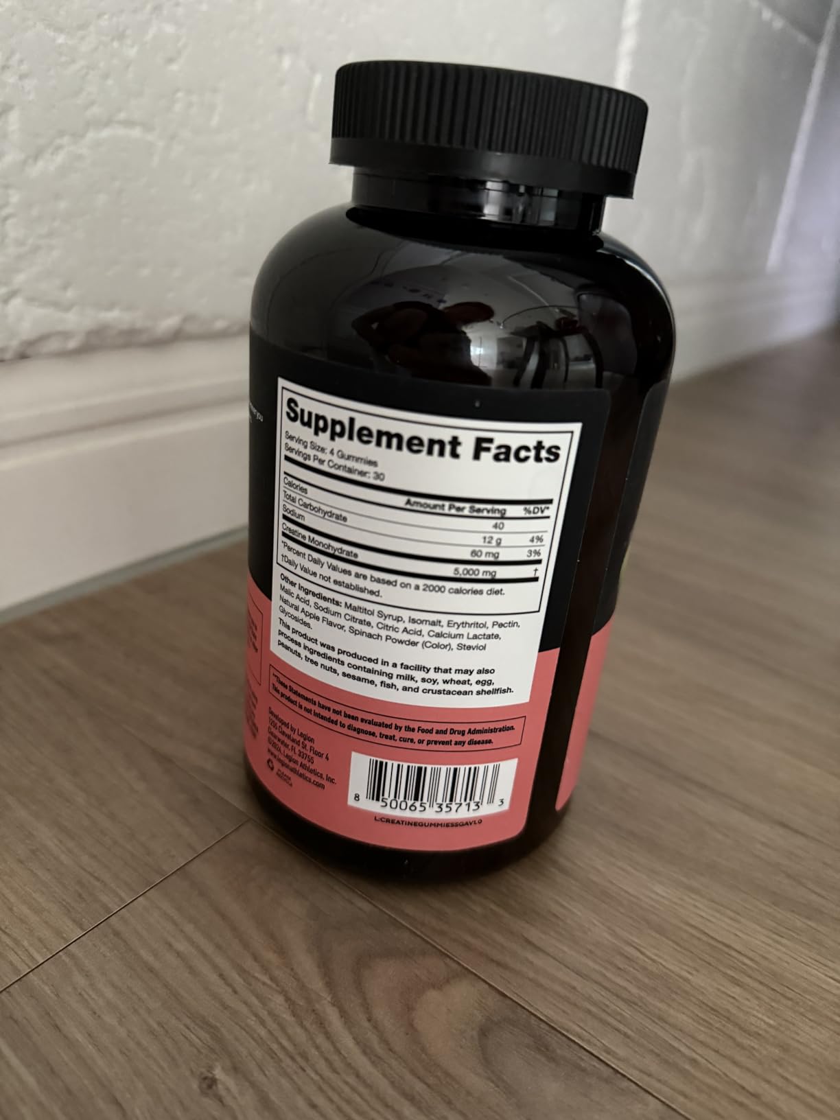 LEGION Creatine Gummies for Men & Women, 5g Monohydrate, Green Apple customer photo 2